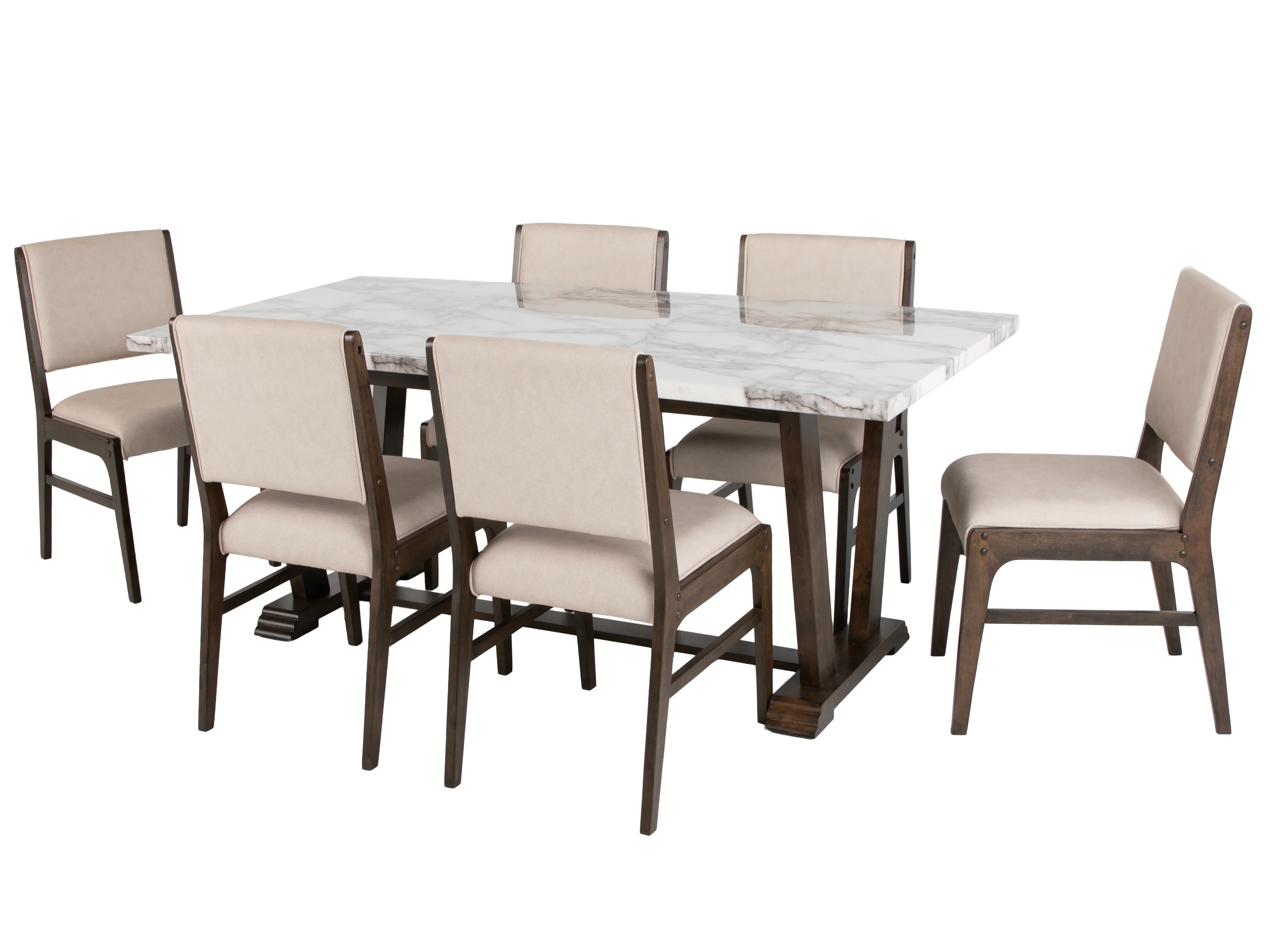 60-modern-farmhouse-antique-brown-white-faux-marble-7-piece-dining-set-2.webp Modern Farmhouse Antique Brown & White Faux Marble 7-Piece Dining Set