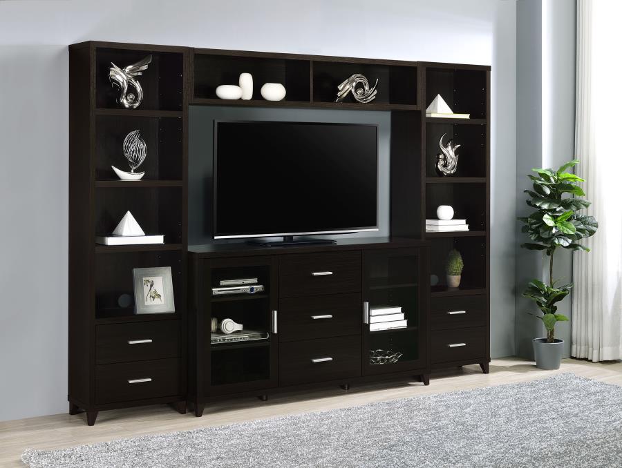 Lewes - 2 Door Engineered Wood TV Stand - Cappuccino