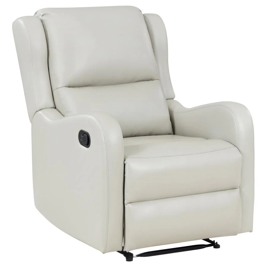 Kelsey - Upholstered English Arm Recliner Chair - Ivory