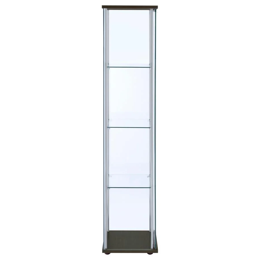 6076-bellatrix-4-shelf-clear-glass-curio-cabinet-17.webp Bellatrix - 4-Shelf Clear Glass Curio Cabinet