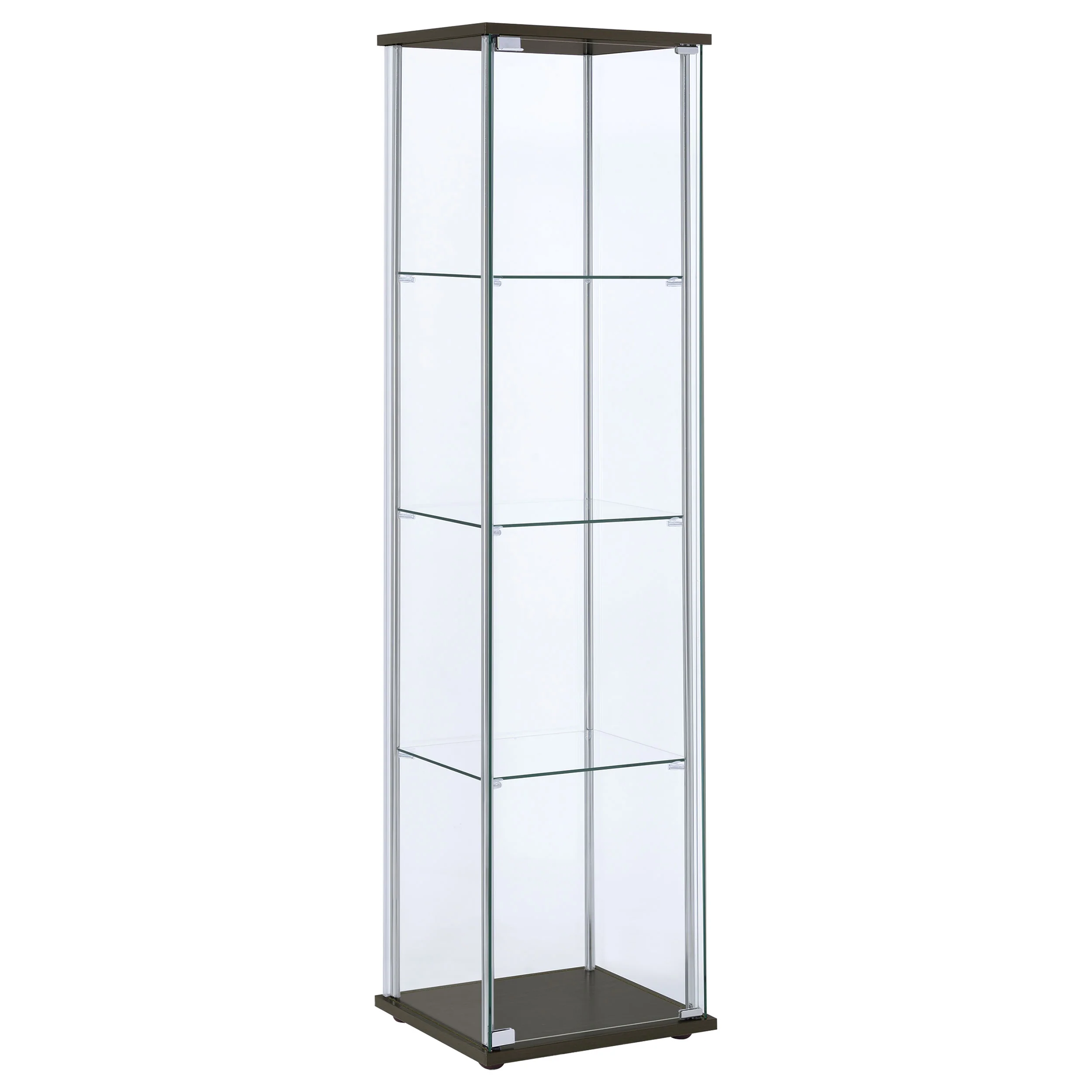 6076-bellatrix-4-shelf-clear-glass-curio-cabinet-27.webp Bellatrix - 4-Shelf Clear Glass Curio Cabinet