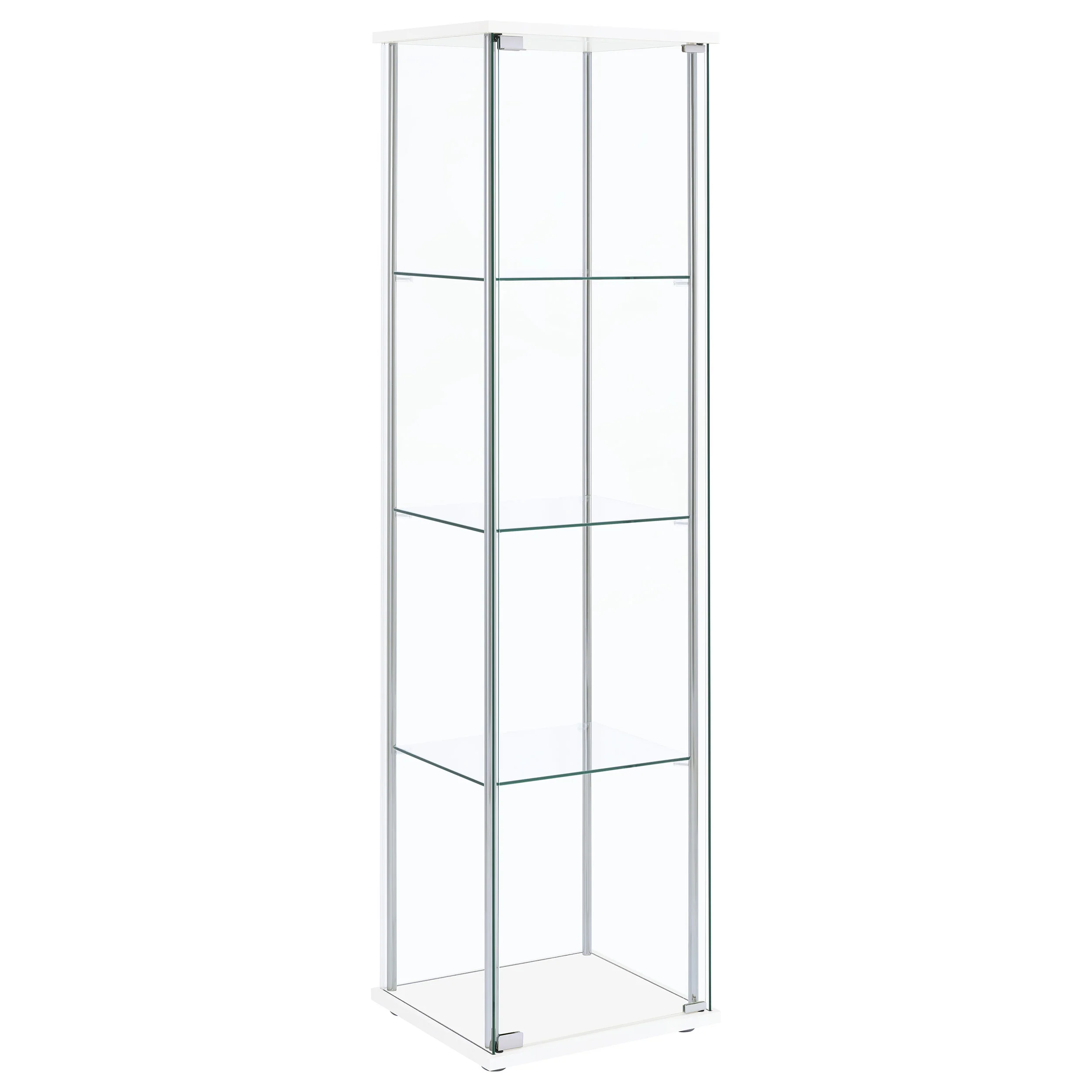 6076-bellatrix-4-shelf-clear-glass-curio-cabinet-28.webp Bellatrix - 4-Shelf Clear Glass Curio Cabinet