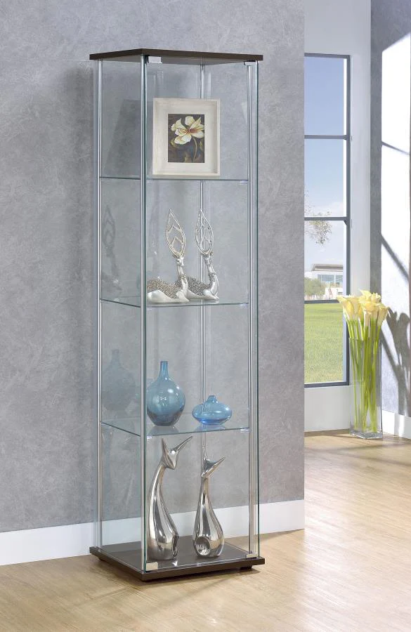 6076-bellatrix-4-shelf-clear-glass-curio-cabinet-3.webp Bellatrix - 4-Shelf Clear Glass Curio Cabinet