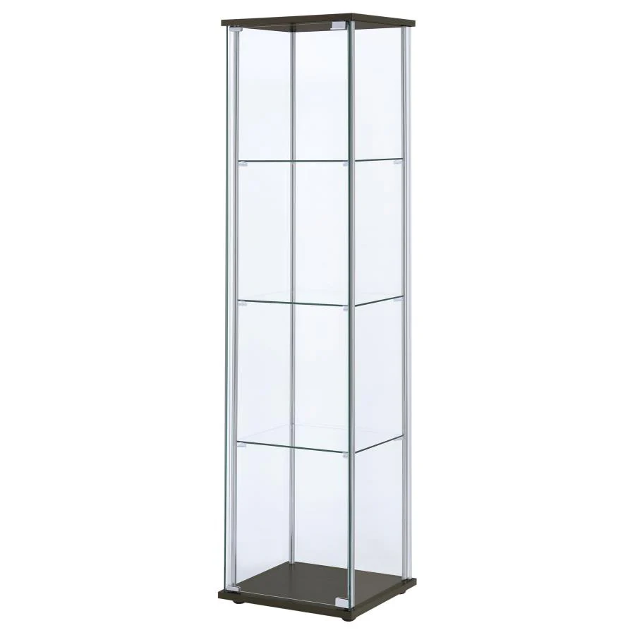 6076-bellatrix-4-shelf-clear-glass-curio-cabinet-7.webp Bellatrix - 4-Shelf Clear Glass Curio Cabinet