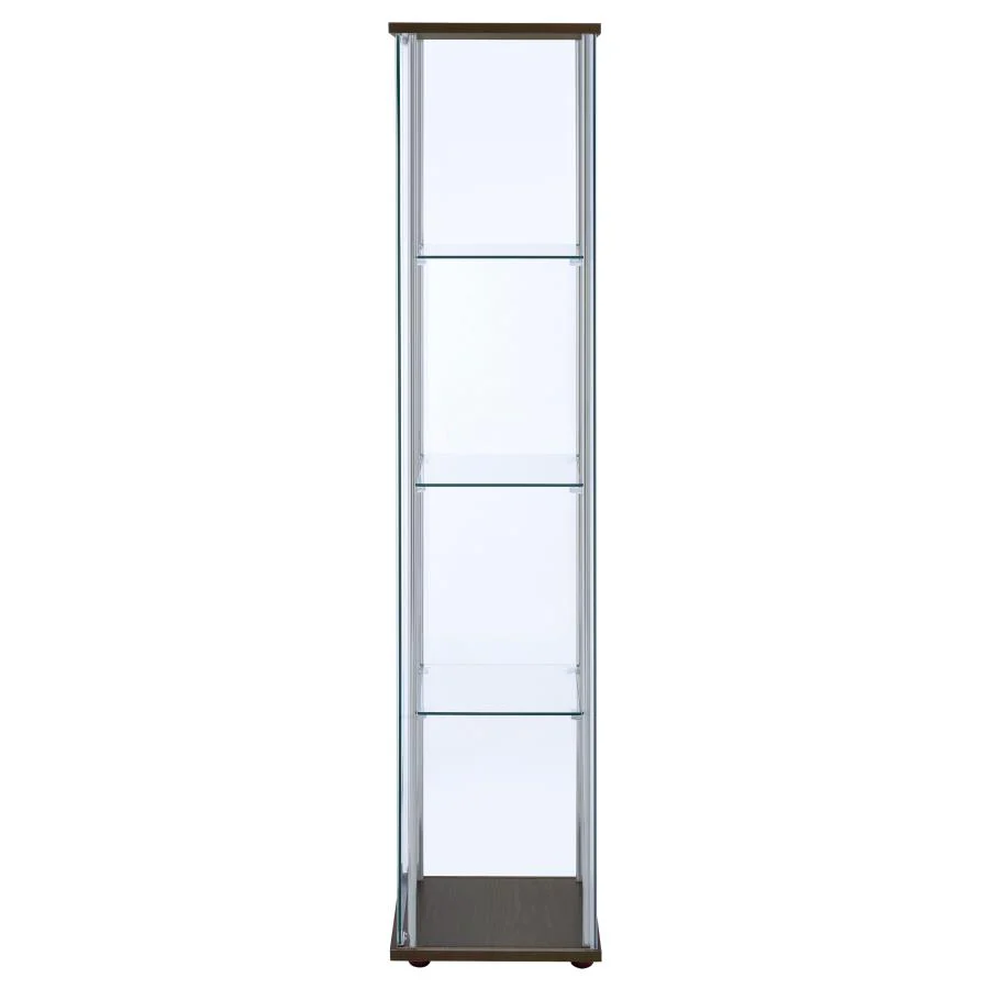 6076-bellatrix-4-shelf-clear-glass-curio-cabinet-9.webp Bellatrix - 4-Shelf Clear Glass Curio Cabinet