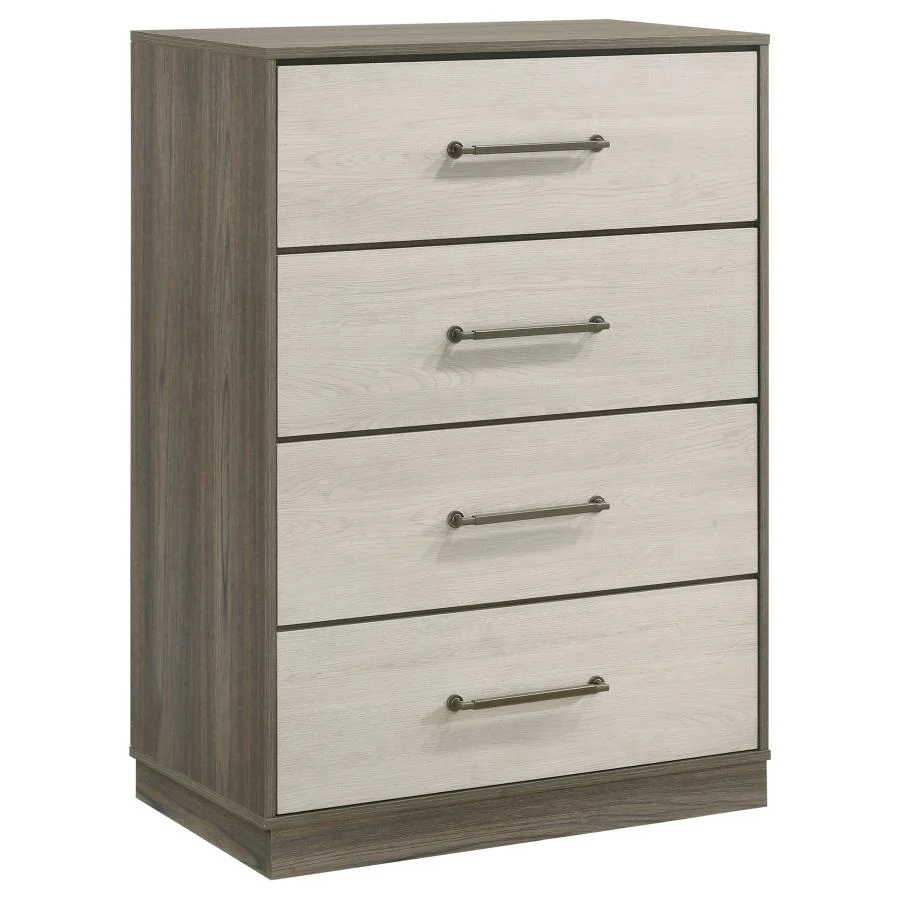 Fenwick - 4-Drawer Chest Of Drawers - Gray Oak