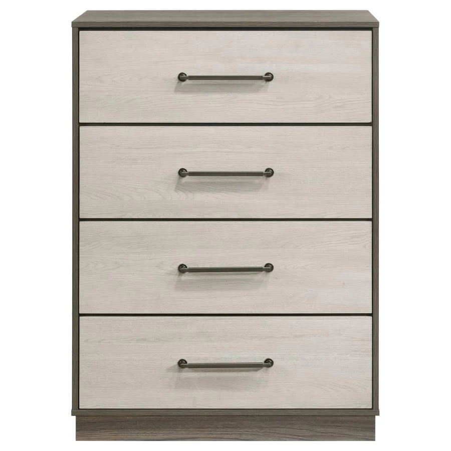 Fenwick - 4-Drawer Chest Of Drawers - Gray Oak