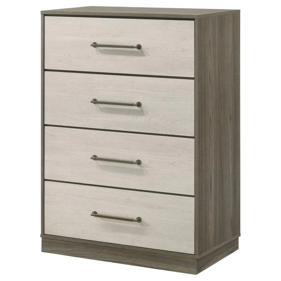 Fenwick - 4-Drawer Chest Of Drawers - Gray Oak