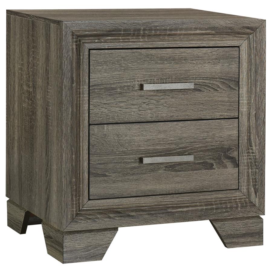 6091-wright-2-drawer-nightstand-bedside-table-brown-oak-1.jpg Wright - 2-Drawer Nightstand Bedside Table - Brown Oak