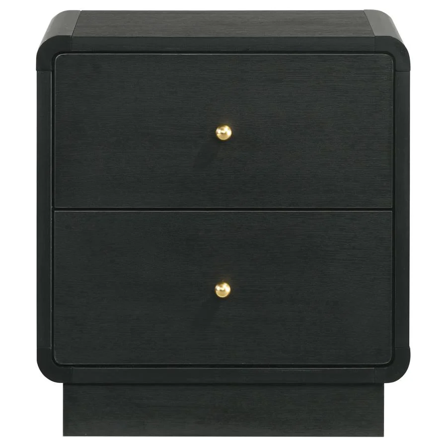 Cavelle - 2-Drawer Nightstand Bedside Table - Black