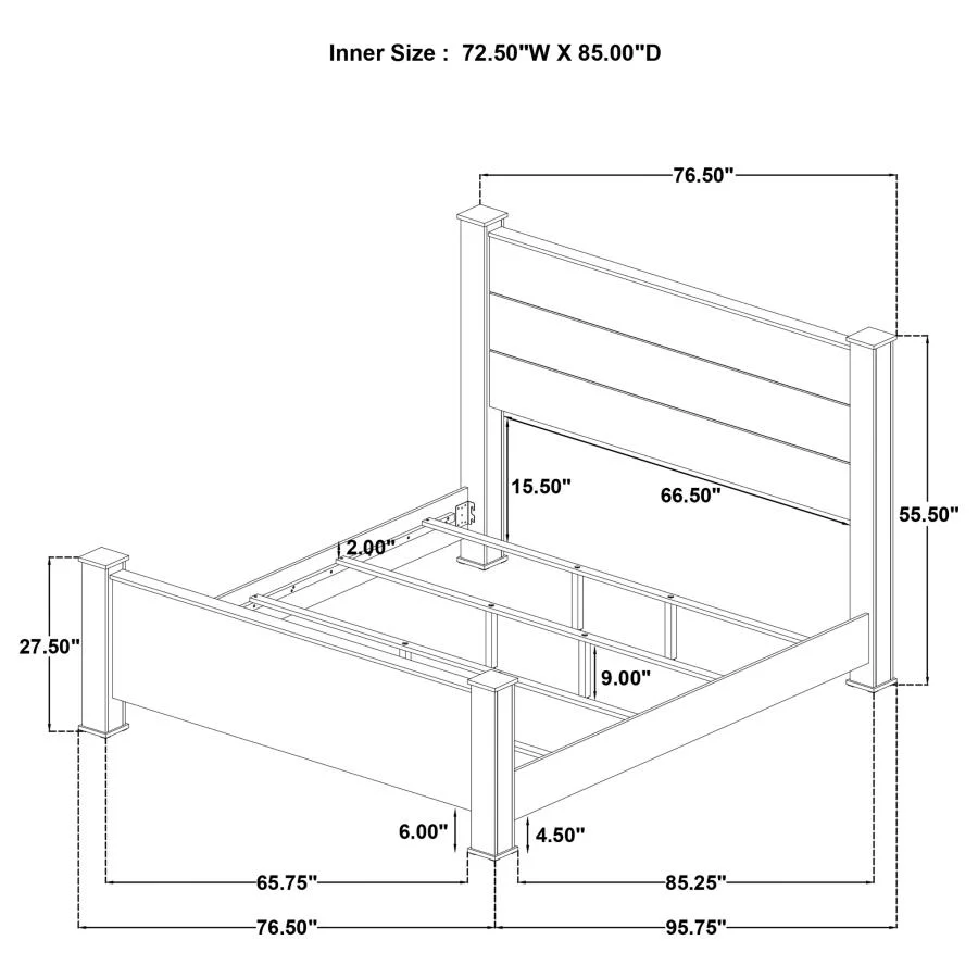 Oakglen - Panel Bed