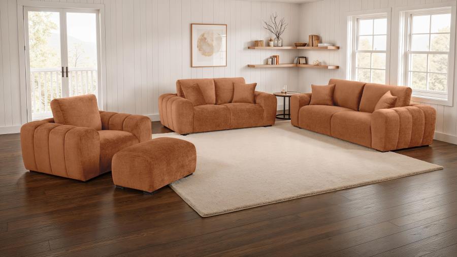 Burnett - Chenille Upholstered Ottoman