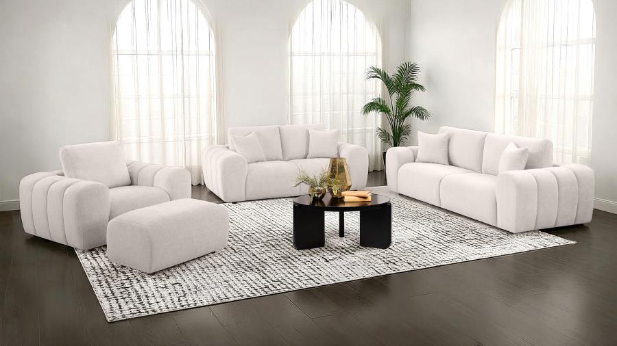 Burnett - Chenille Upholstered Ottoman