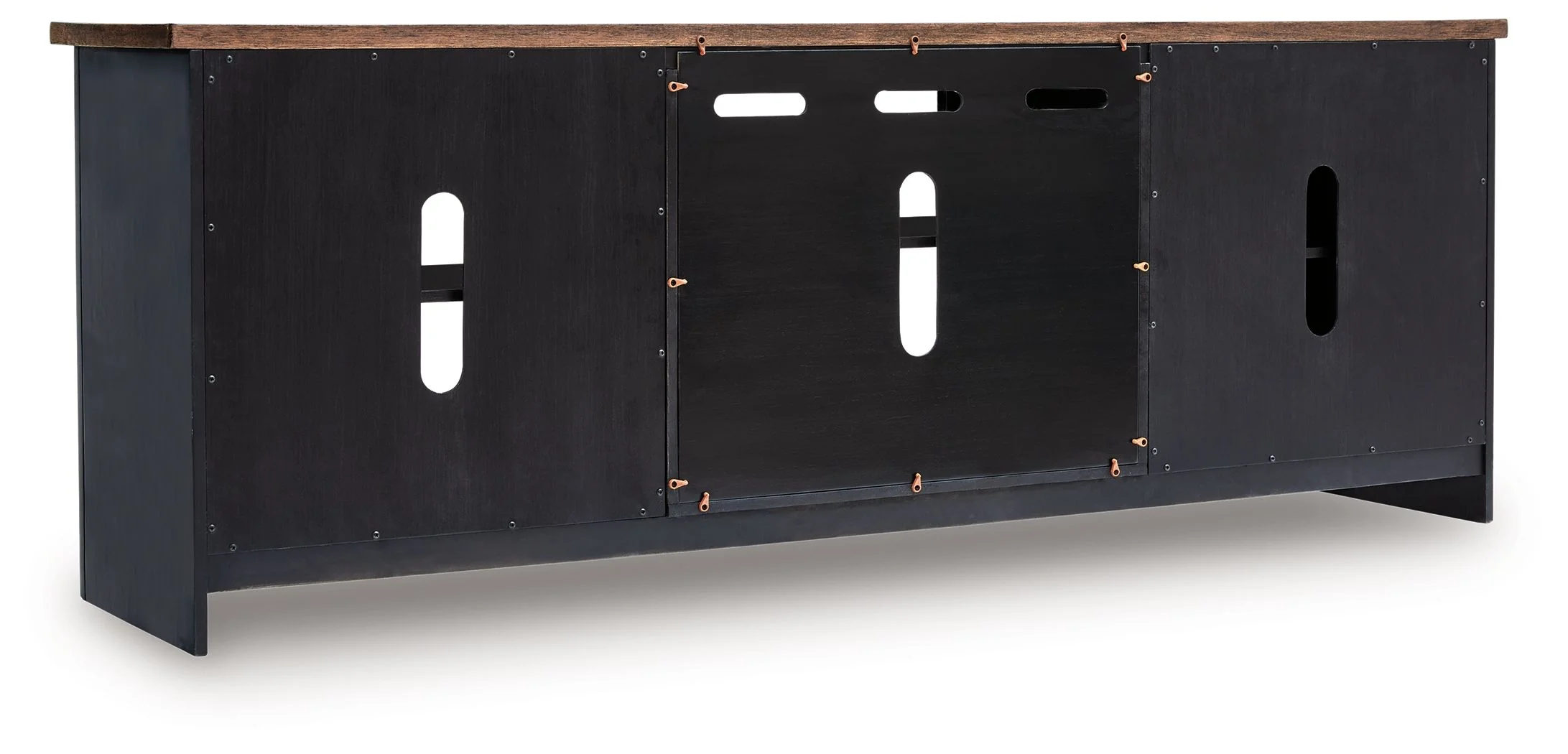 Wildenauer - XL TV Stand With Fireplace Option - Brown / Black