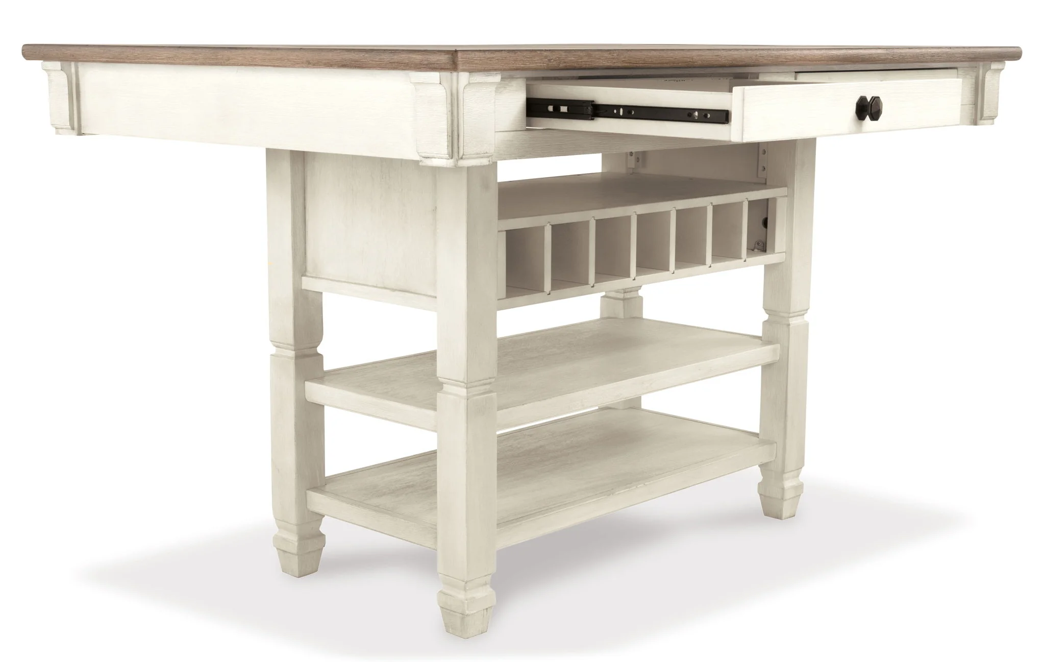 6196-bolanburg-rectangular-dining-room-counter-table-beige-11.webp Bolanburg - Rectangular Dining Room Counter Table - Beige