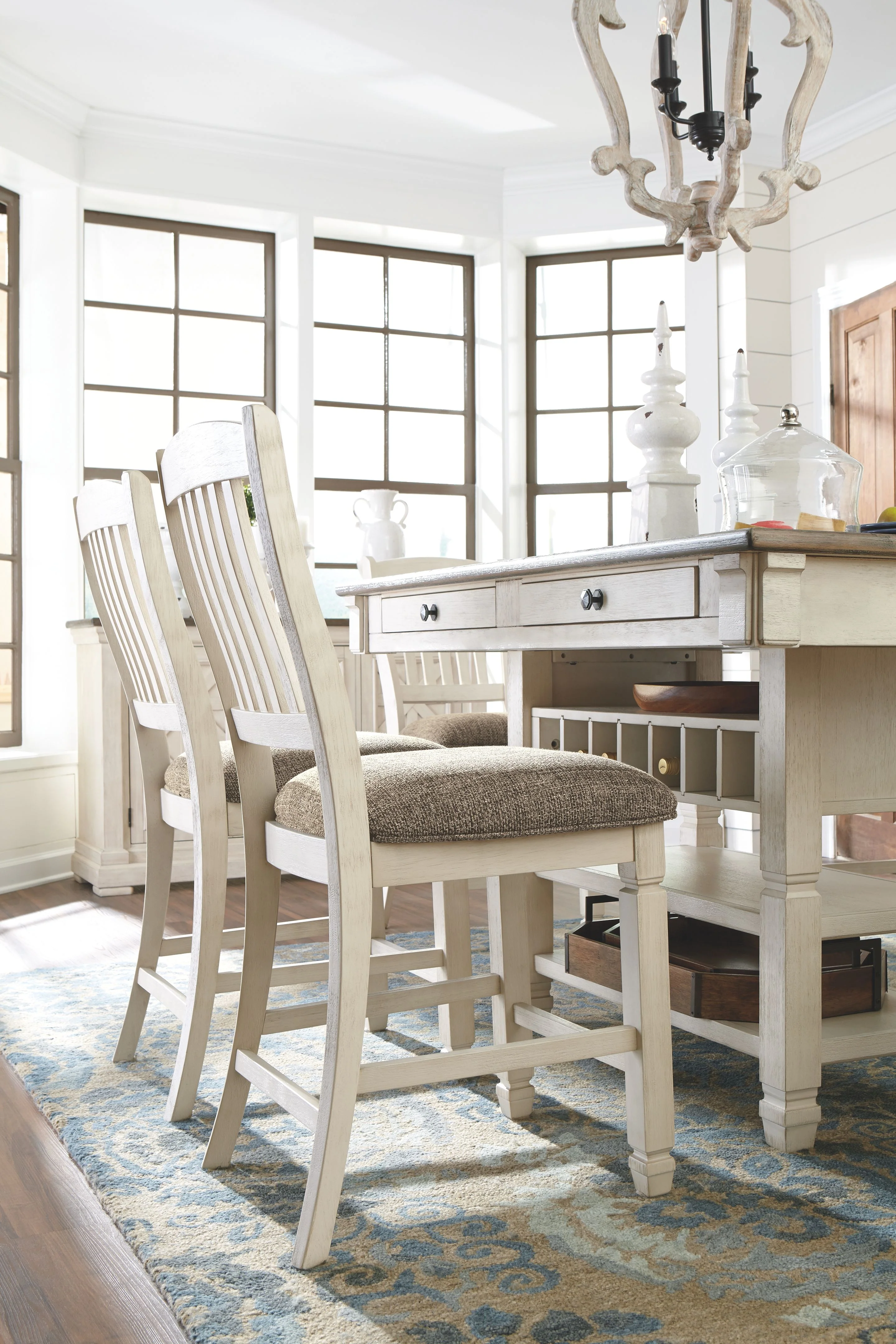 6196-bolanburg-rectangular-dining-room-counter-table-beige-12.webp Bolanburg - Rectangular Dining Room Counter Table - Beige