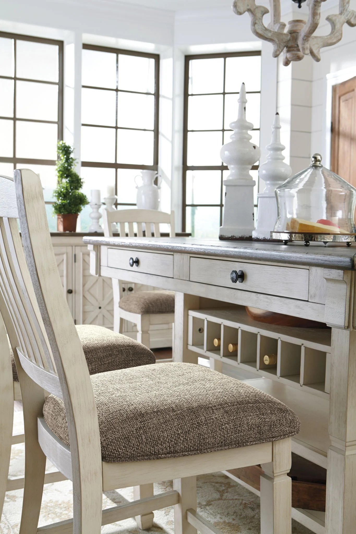 6196-bolanburg-rectangular-dining-room-counter-table-beige-14.webp Bolanburg - Rectangular Dining Room Counter Table - Beige
