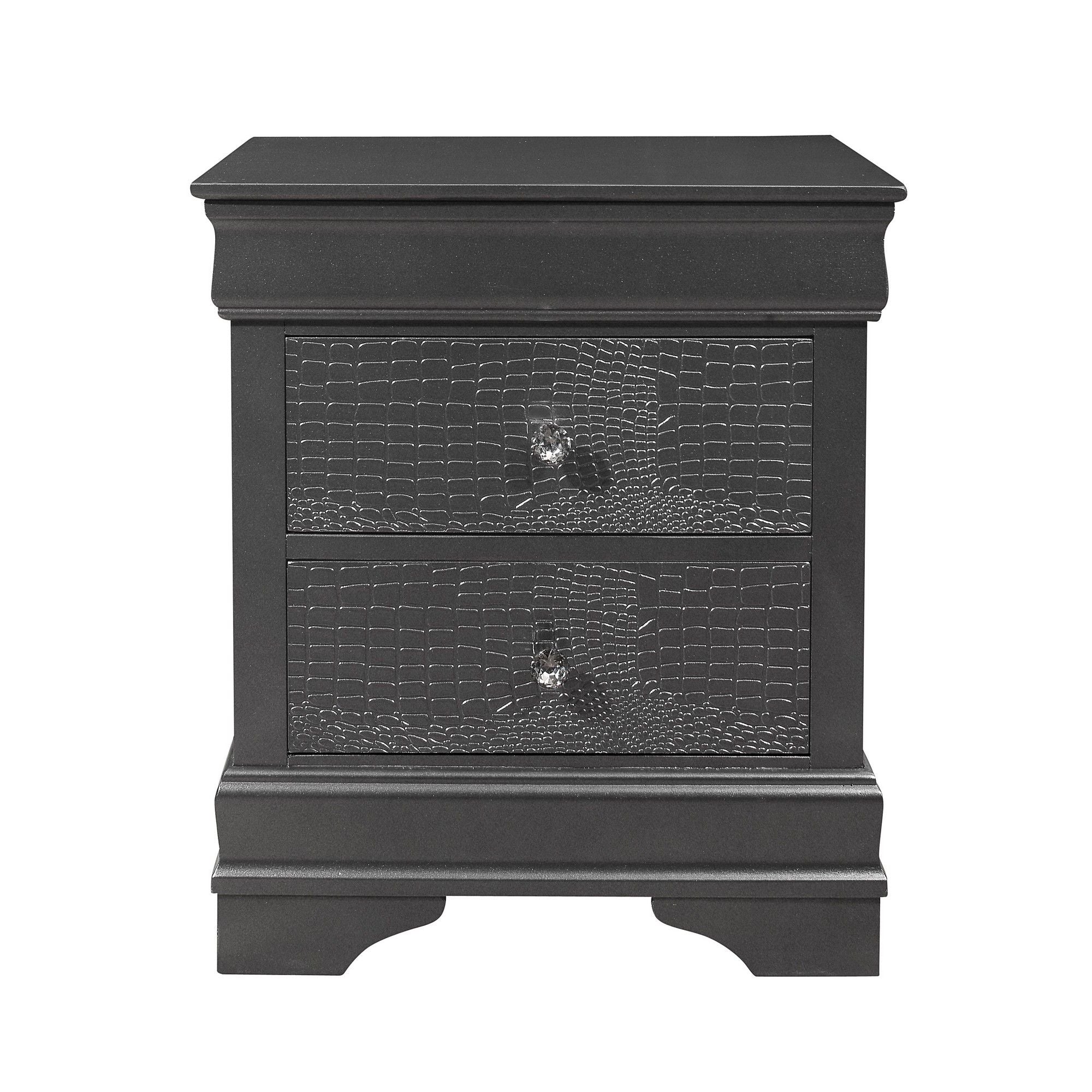 6201-shaker-crocodile-metallic-nightstand-10.jpg Shaker - Crocodile Metallic Nightstand