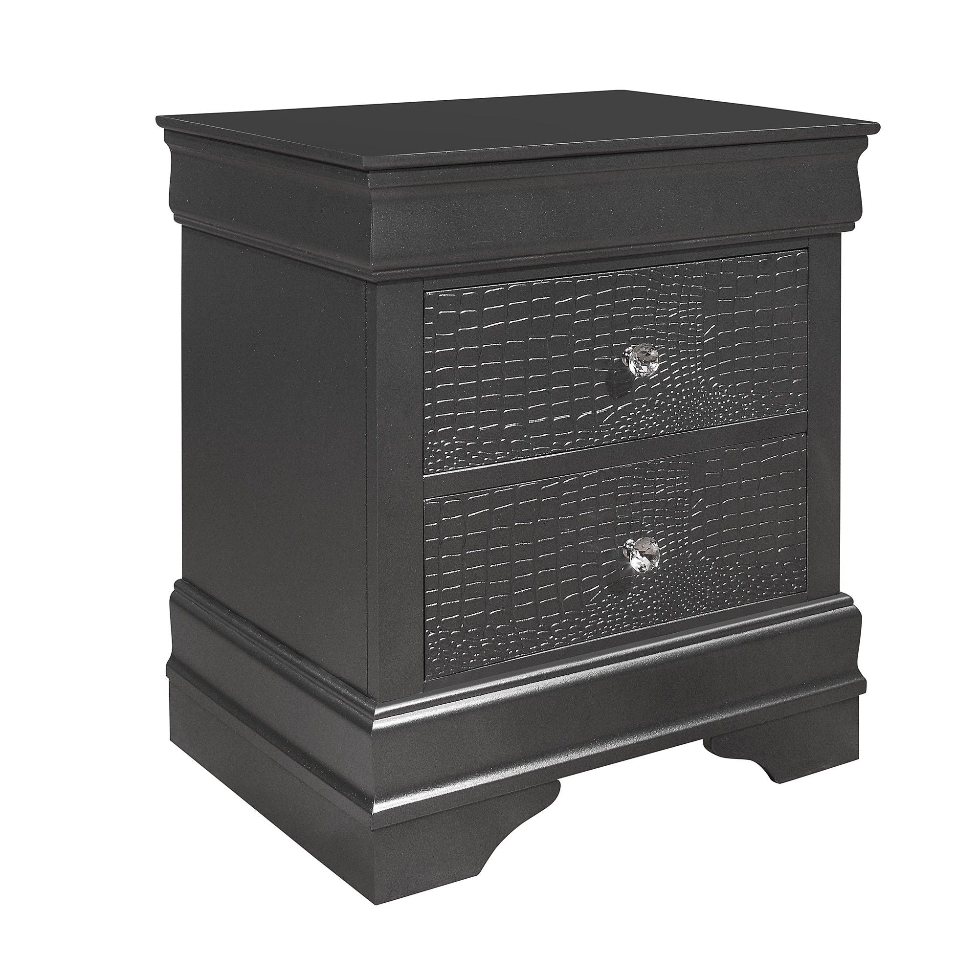6201-shaker-crocodile-metallic-nightstand-7.jpg Shaker - Crocodile Metallic Nightstand