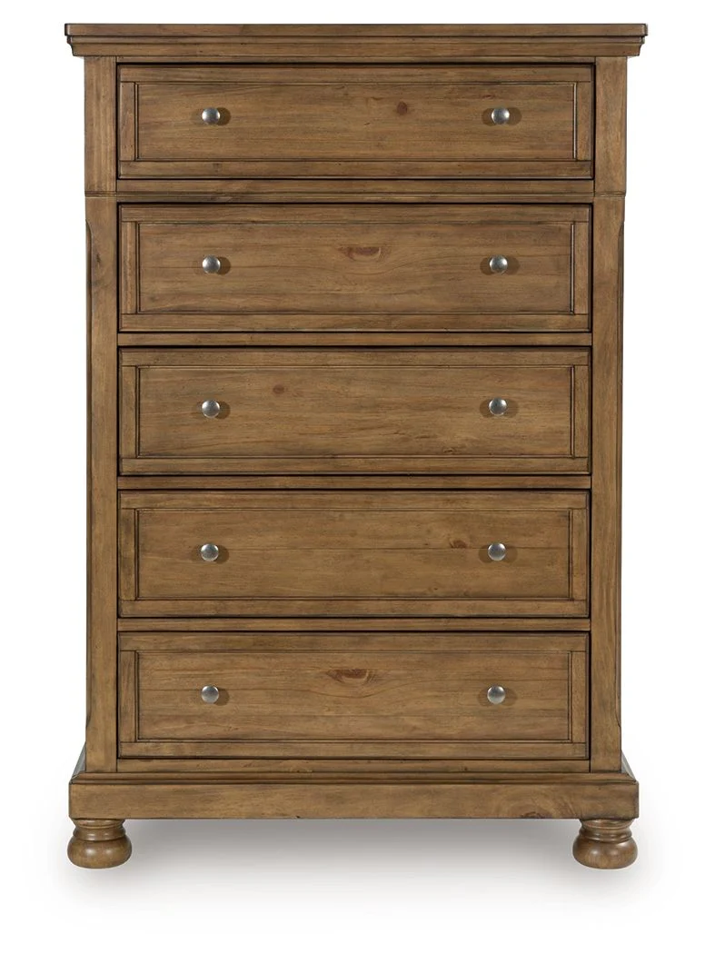 6238-feddinger-five-drawer-chest-medium-brown-5.webp Feddinger - Five Drawer Chest - Medium Brown