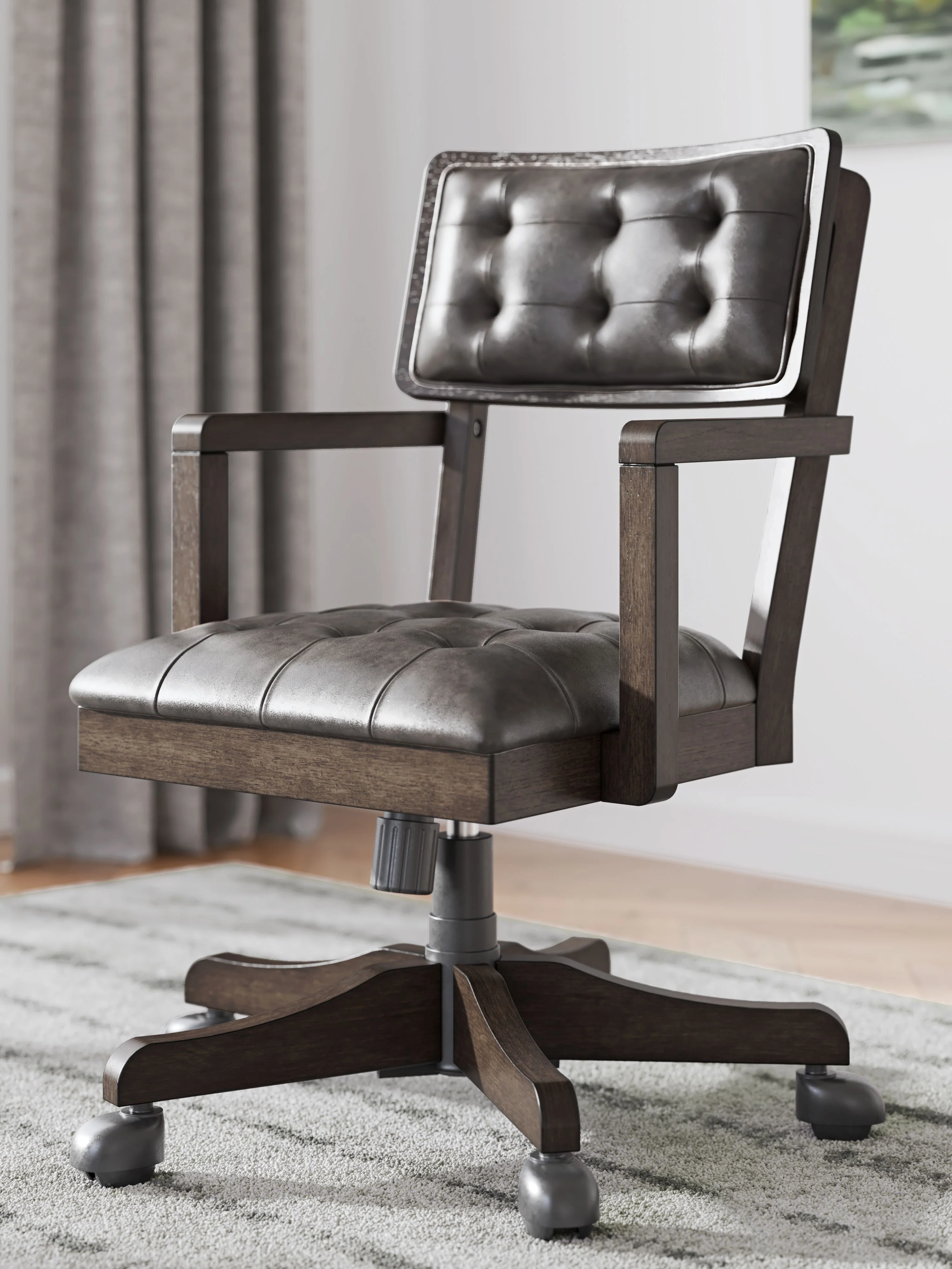 Breckington - Home Office Desk Chair - Dark Brown