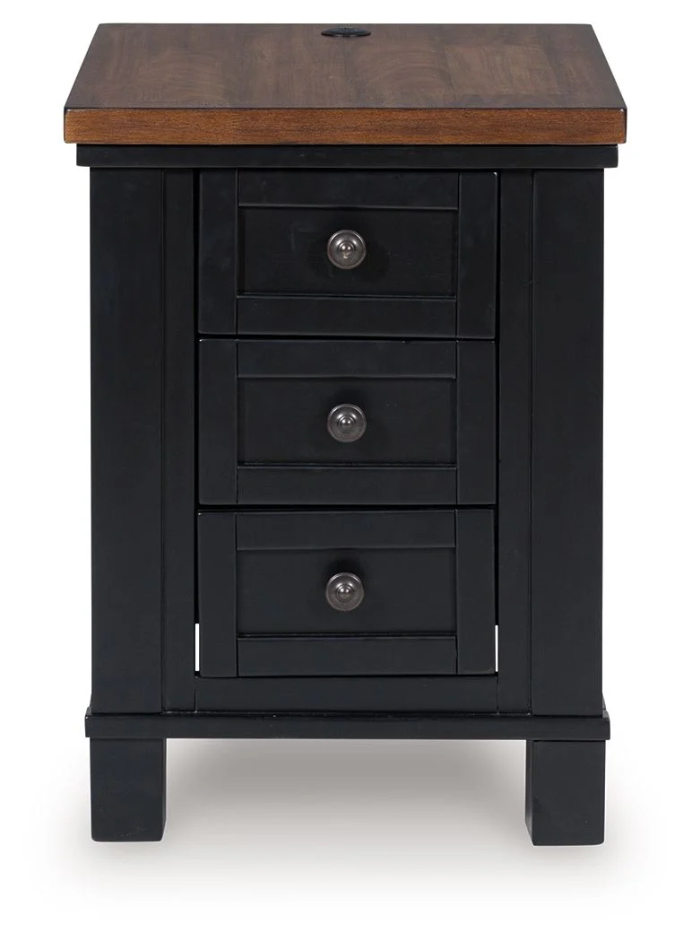 Wildenauer - Chair Side End Table - Brown / Black