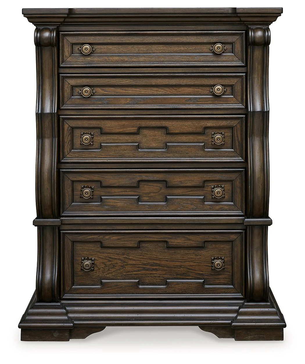 6421-maylee-five-drawer-chest-dark-brown-2.webp Maylee - Five Drawer Chest - Dark Brown