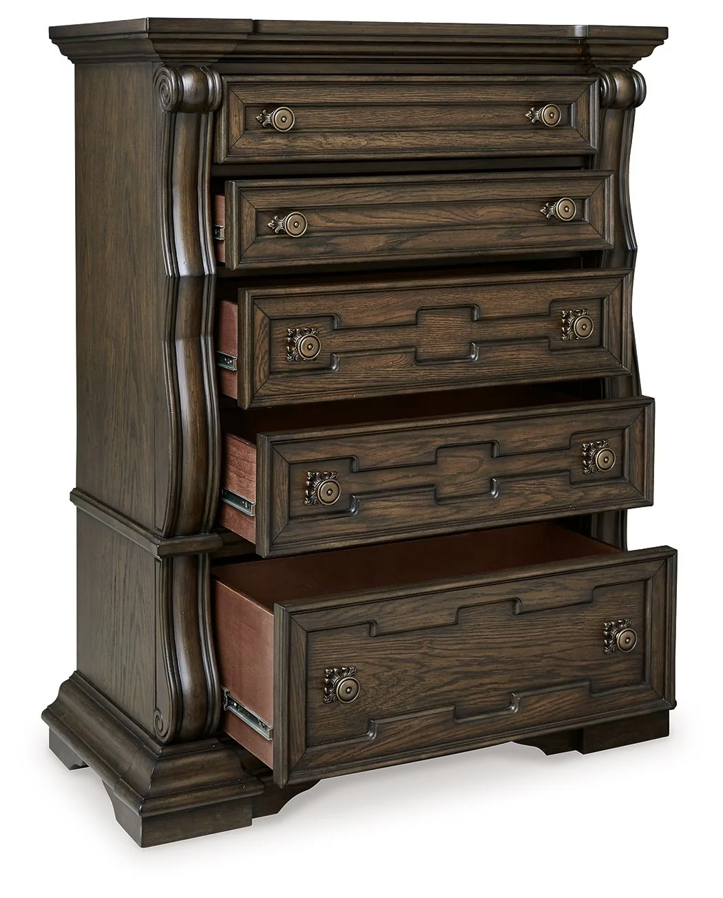 6421-maylee-five-drawer-chest-dark-brown-5.webp Maylee - Five Drawer Chest - Dark Brown