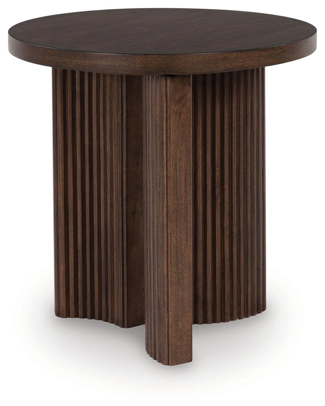 6455-korestone-round-end-table-dark-brown-1.webp Korestone - Round End Table - Dark Brown