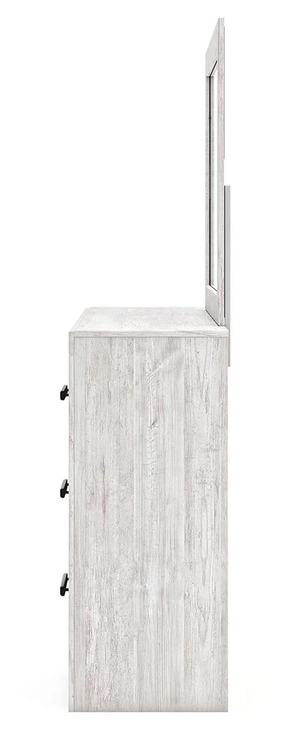 Cayboni - Dresser And Mirror - Whitewash