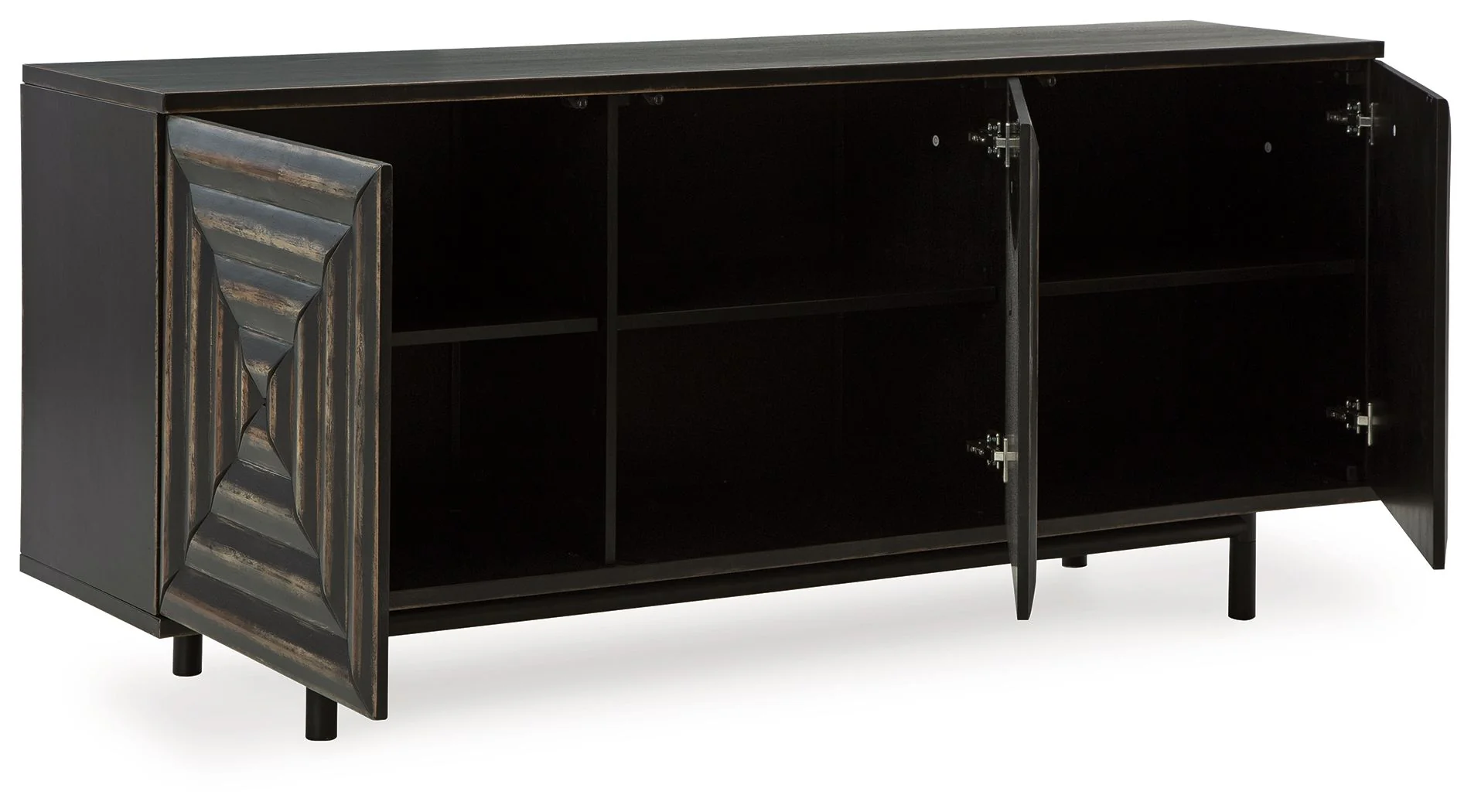 6464-fair-ridge-accent-cabinet-distressed-black-7.webp Fair Ridge - Accent Cabinet - Distressed Black