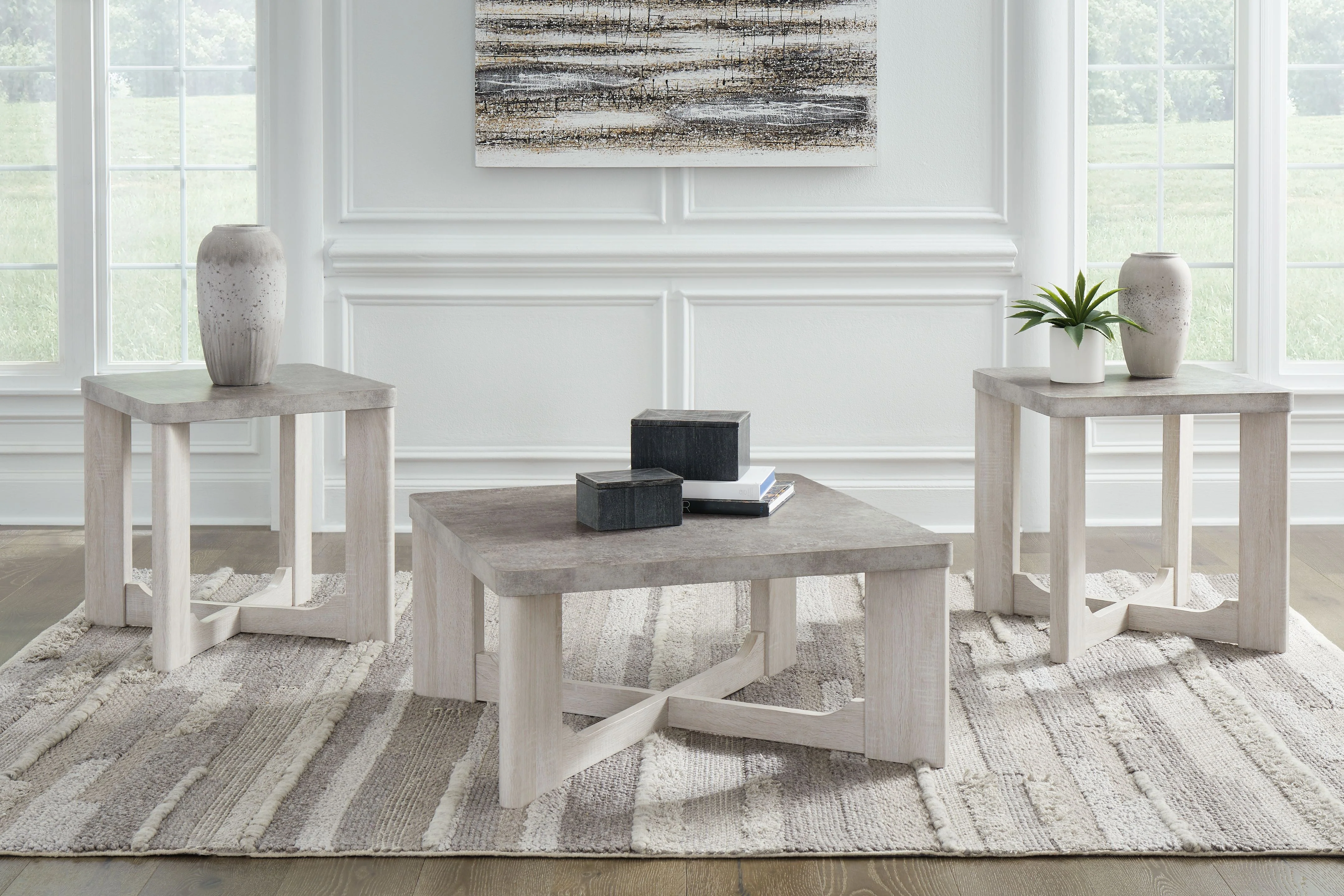Garnilly - Occasional Table Set (Set of 3) - Whitewash
