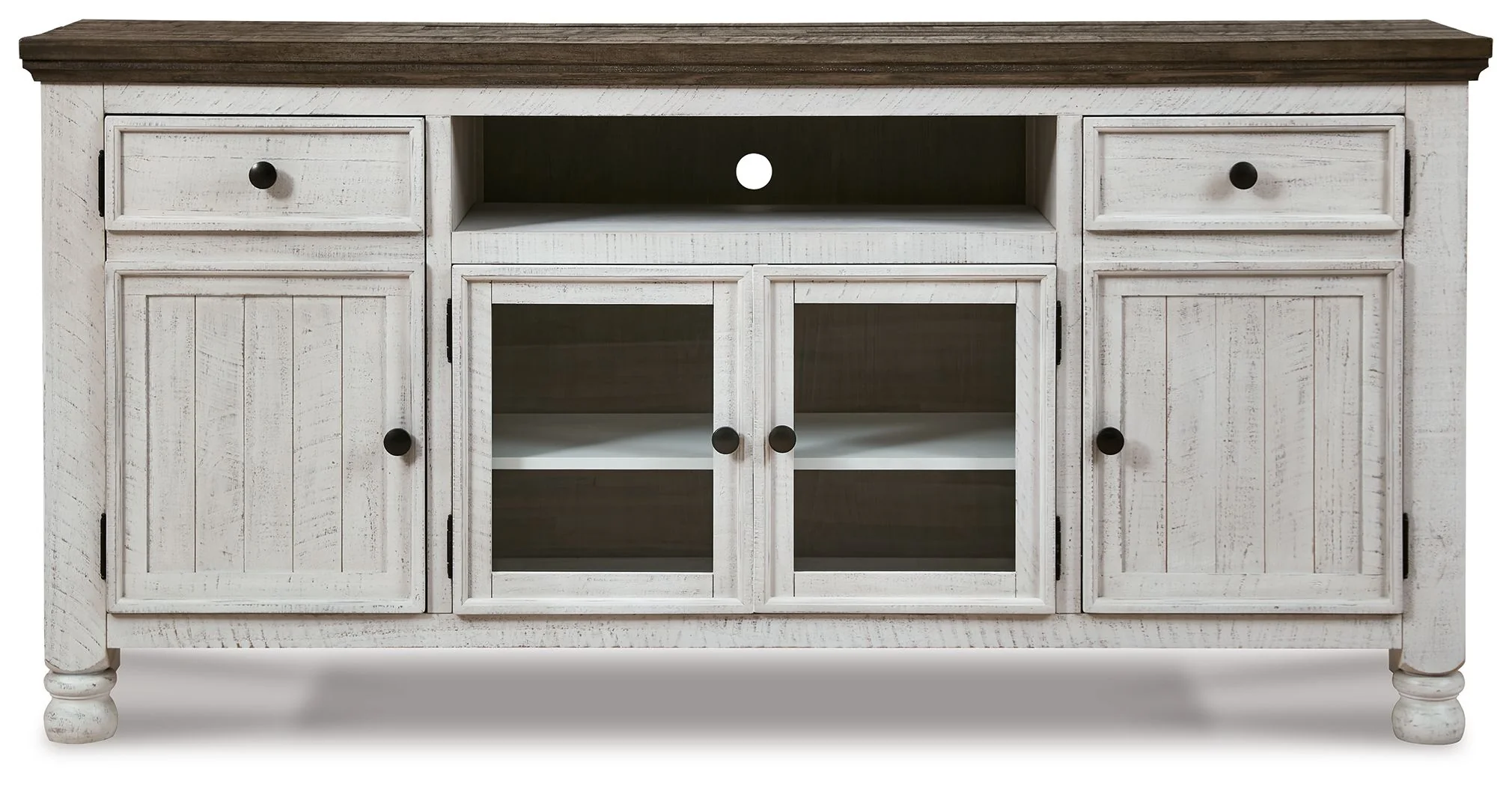 Havalance - Extra Large TV Stand - 4 Doors - Brown / Beige