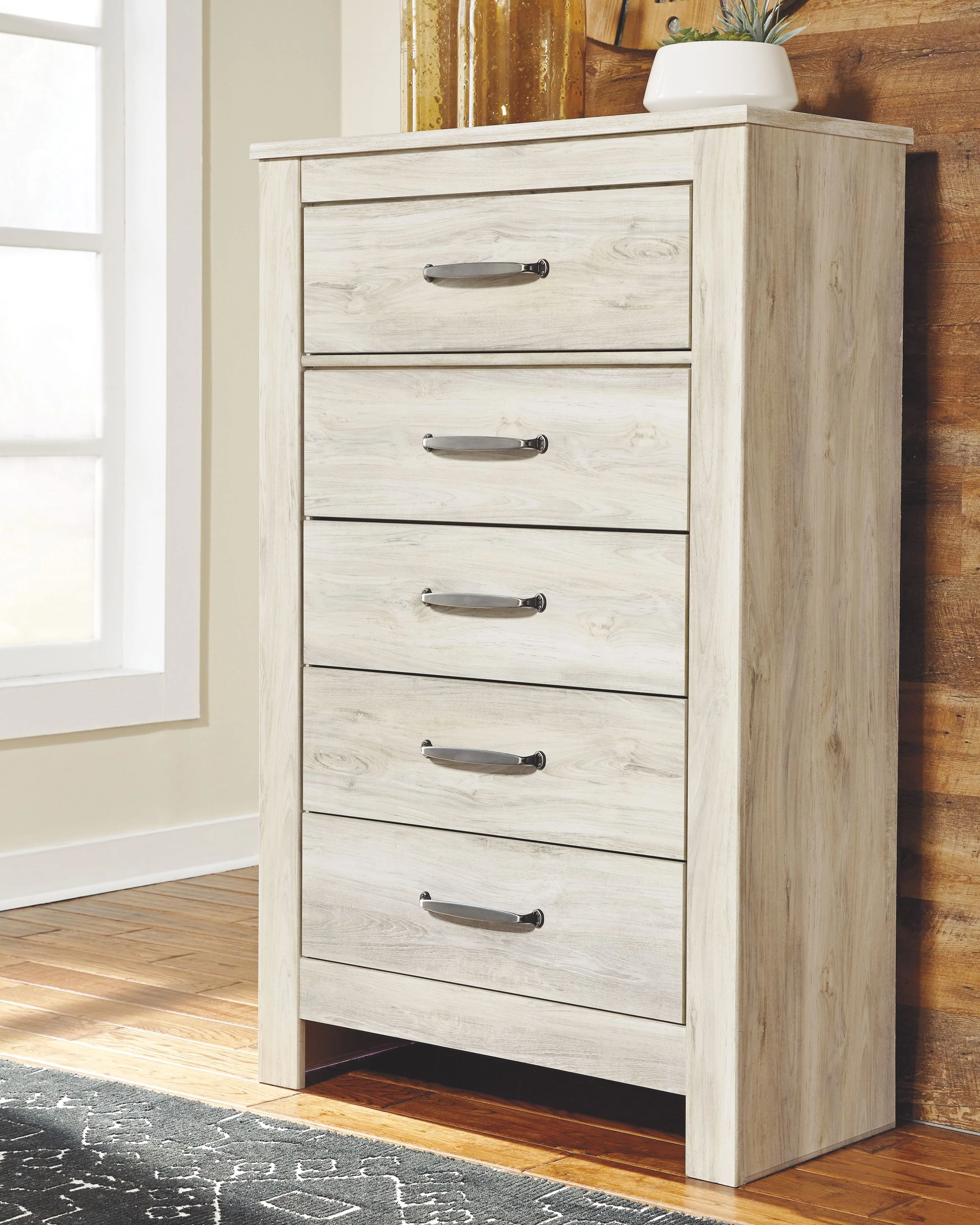6540-bellaby-five-drawer-chest-whitewash-3.webp Bellaby - Five Drawer Chest - Whitewash