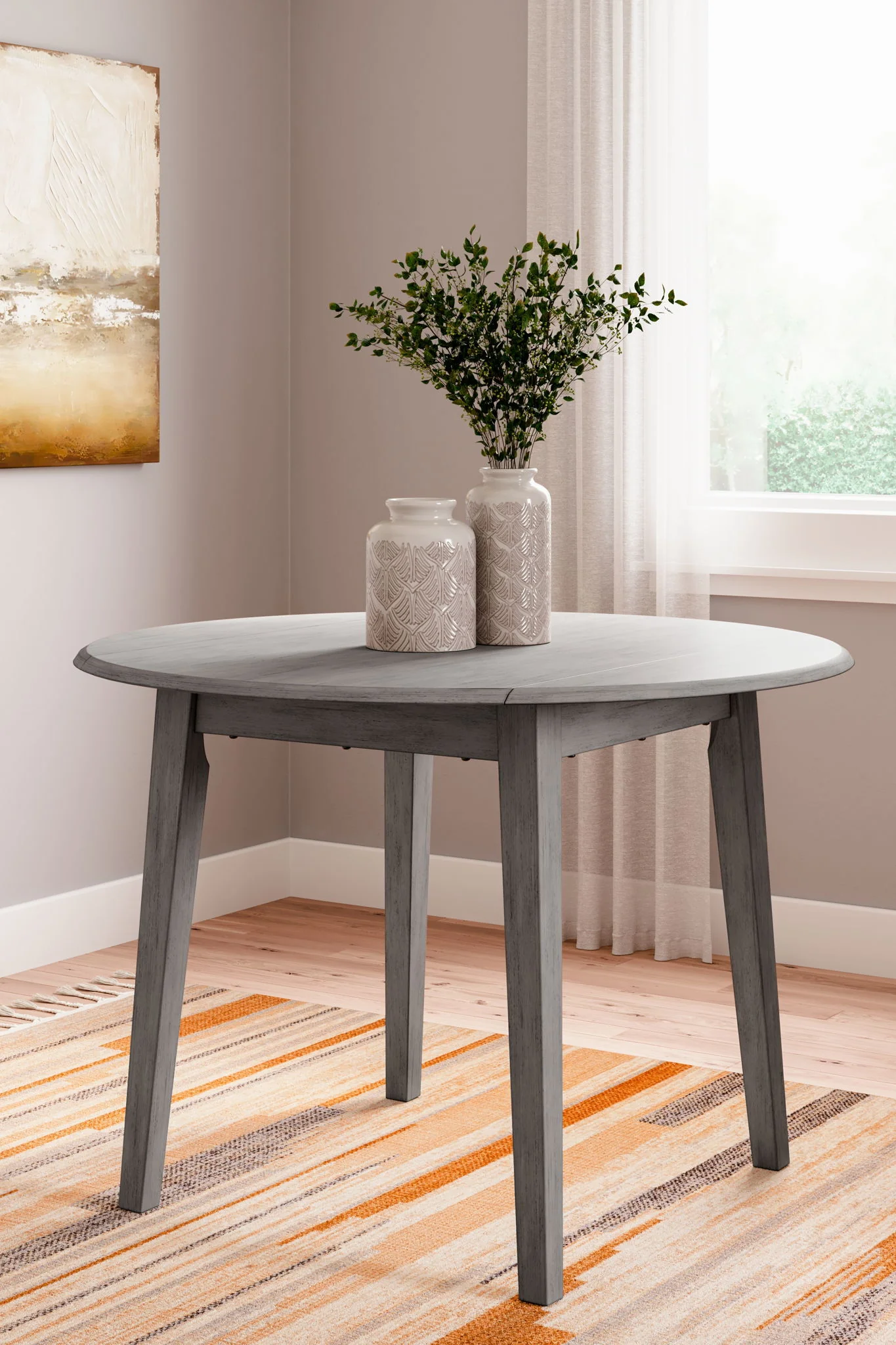 6544-shullden-5-pc.-drop-leaf-table-4-side-chairs-gray-3.webp Shullden - 5 Pc. - Drop Leaf Table, 4 Side Chairs - Gray