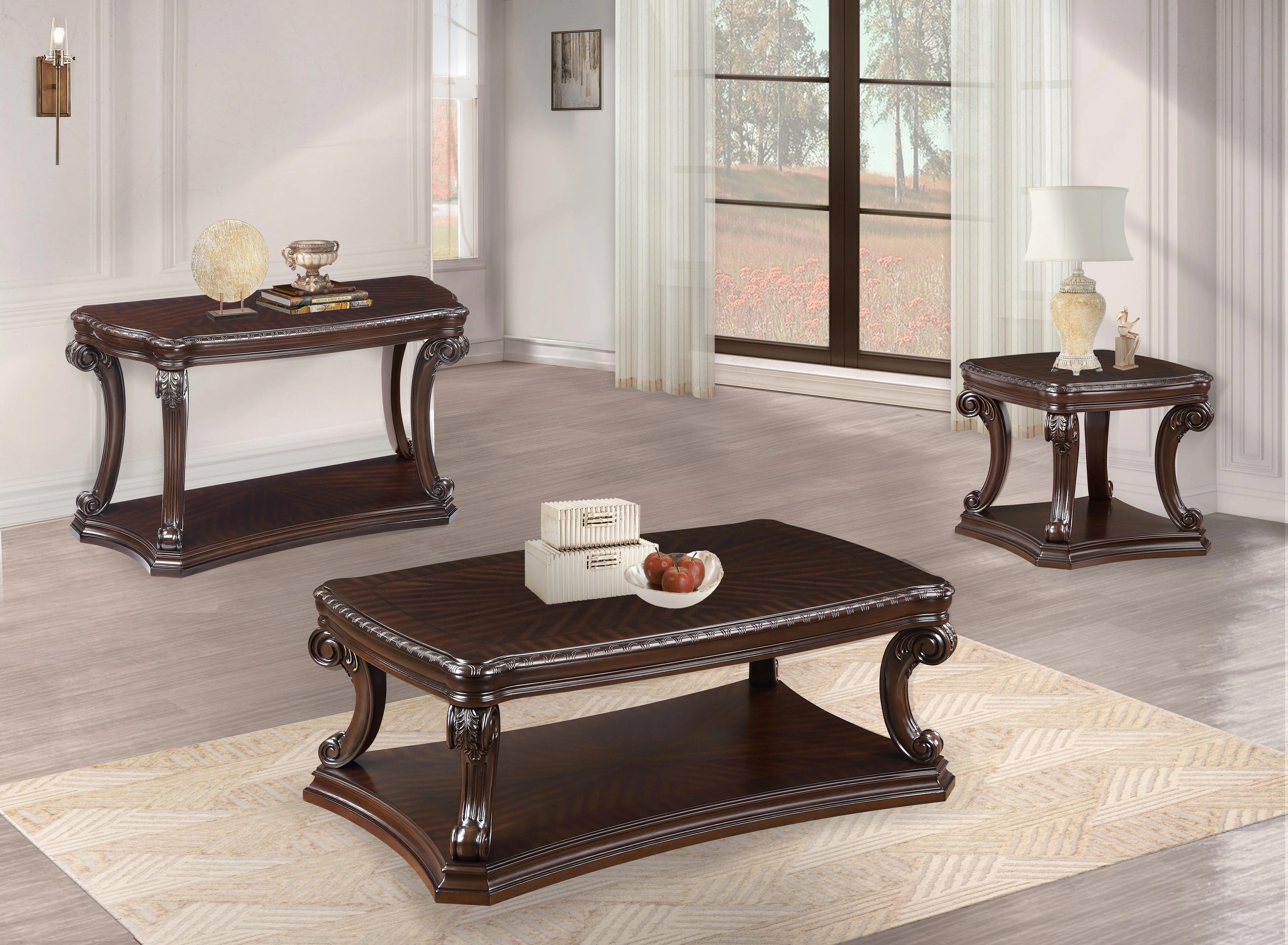 656-traditional-cherry-3-piece-occasional-table-set-1.webp Traditional Cherry 3-Piece Occasional Table Set