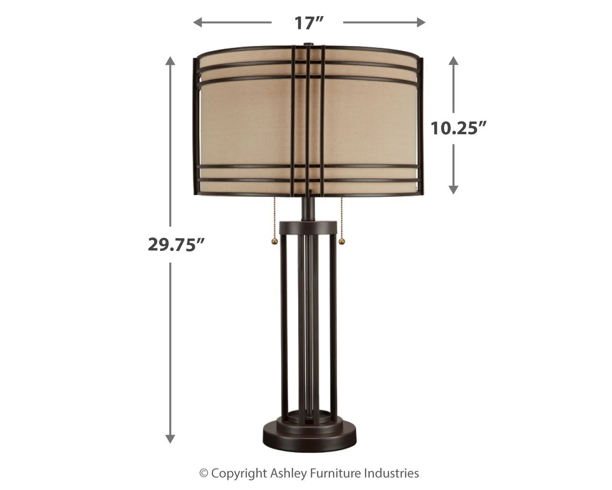 6564-hanswell-metal-table-lamp-dark-brown-3.webp Hanswell - Metal Table Lamp - Dark Brown