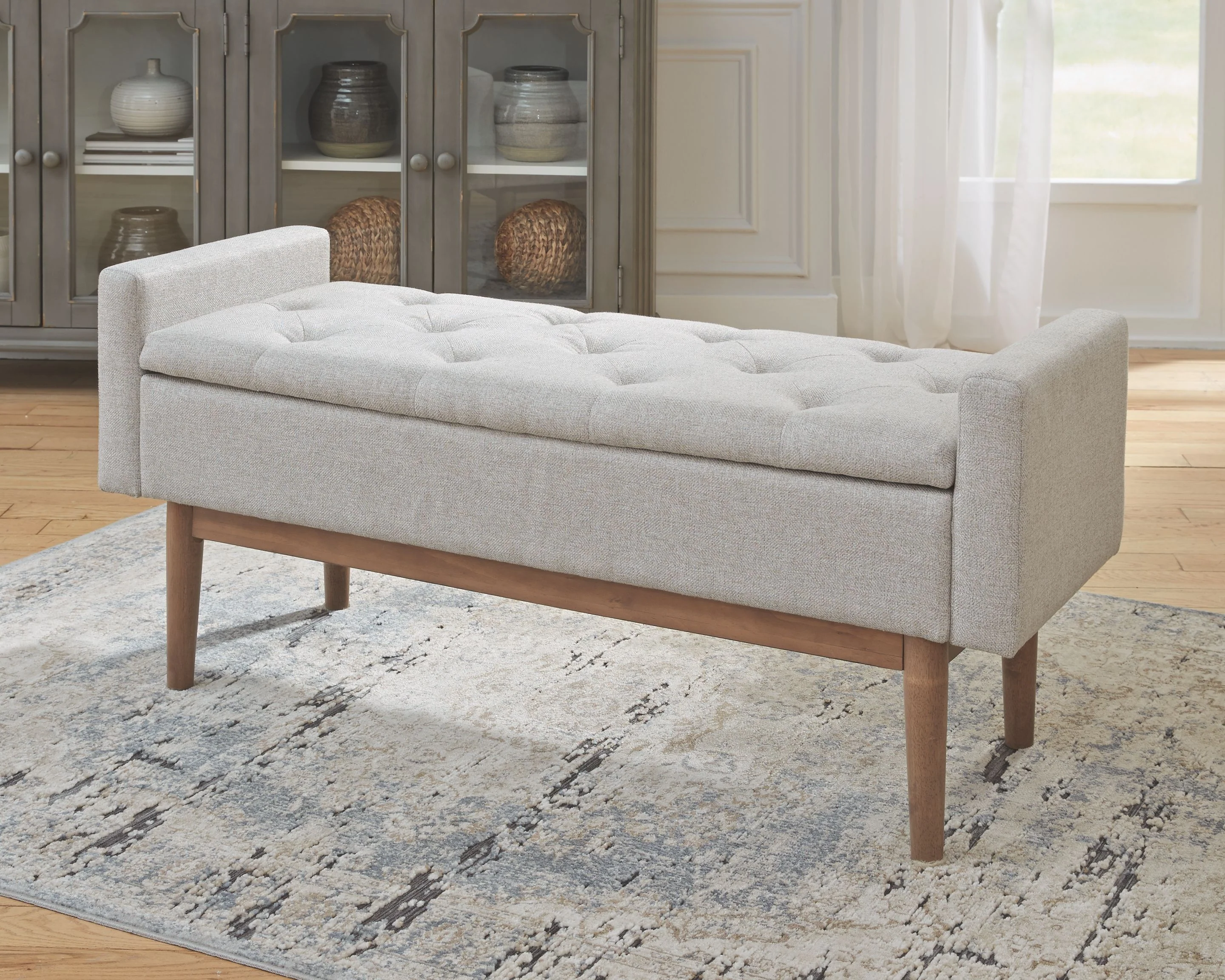 6566-briarson-storage-bench-beige-brown-5.webp Briarson - Storage Bench - Beige / Brown