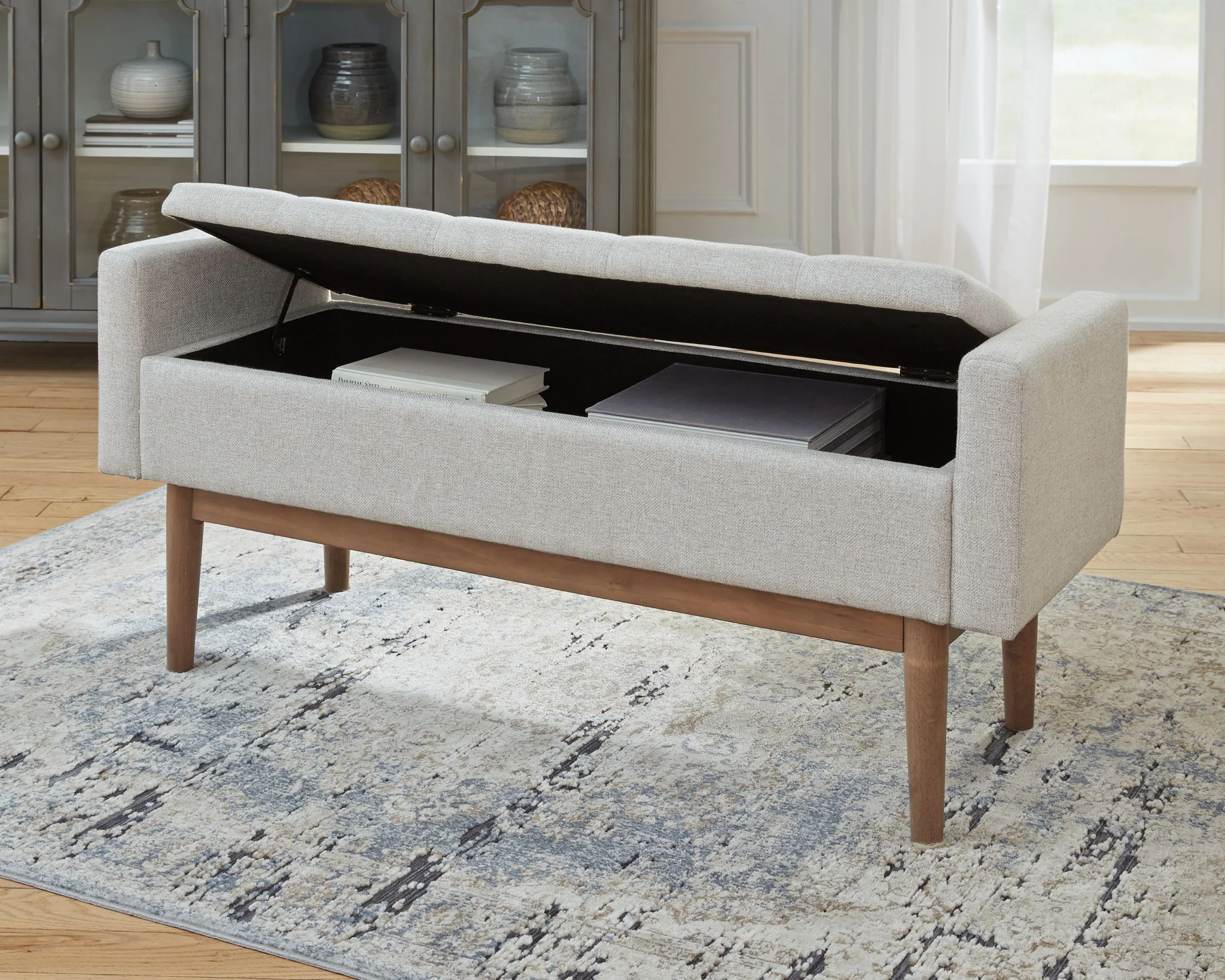 6566-briarson-storage-bench-beige-brown-8.webp Briarson - Storage Bench - Beige / Brown