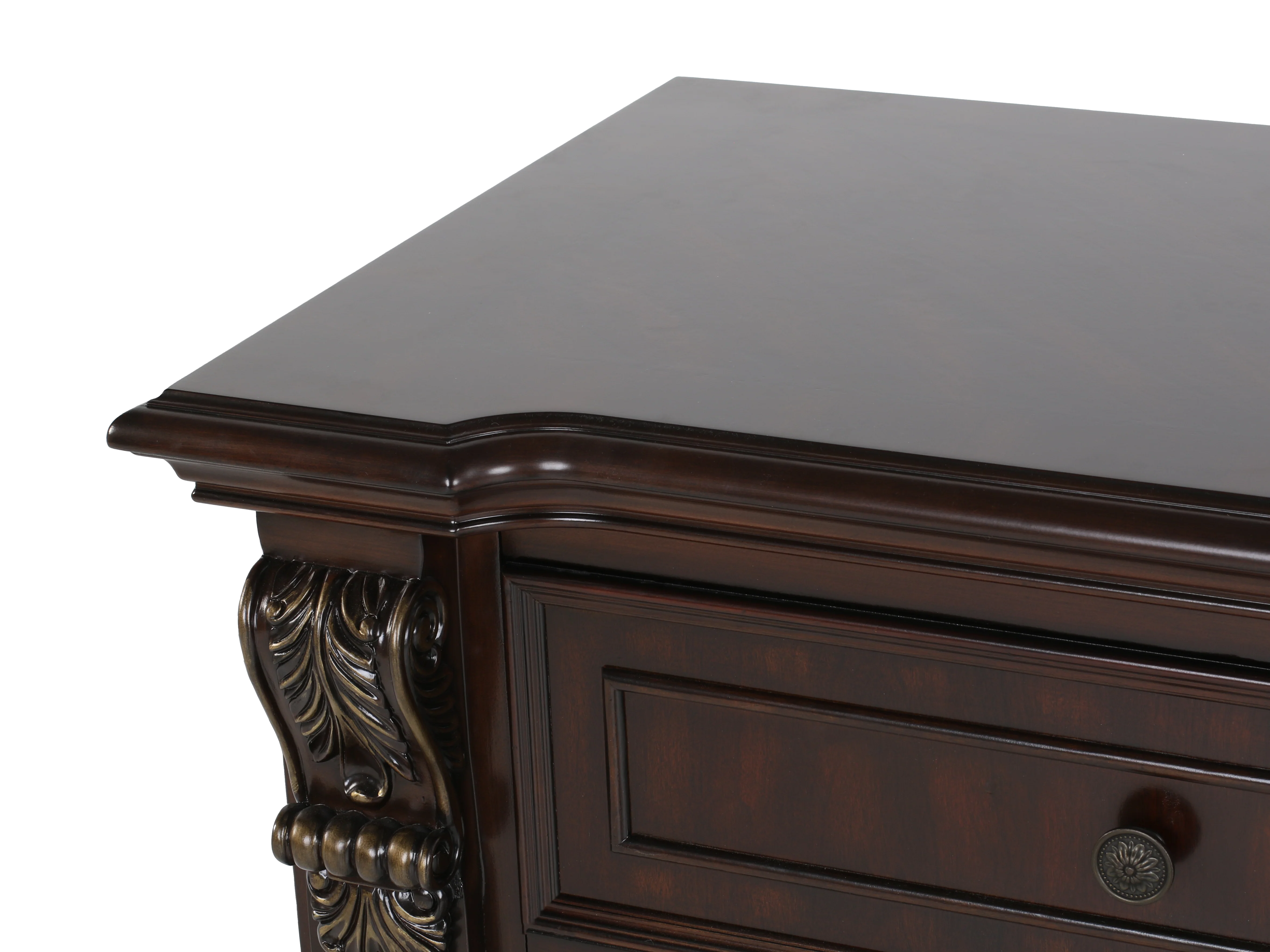 Dark Cherry Traditional 2-Drawer 4-Door Dining Buffet