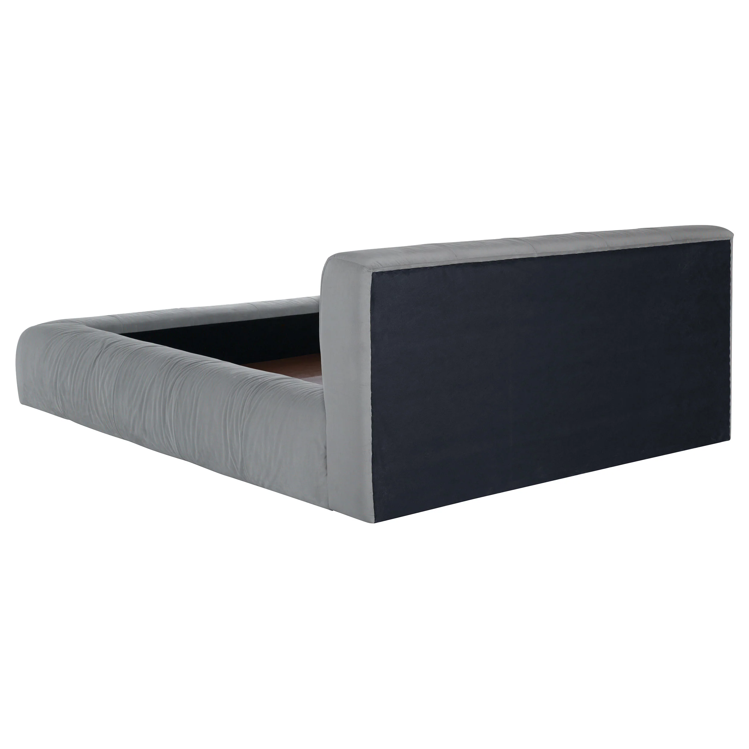 Wilshire Upholstered Platform Bed Grey