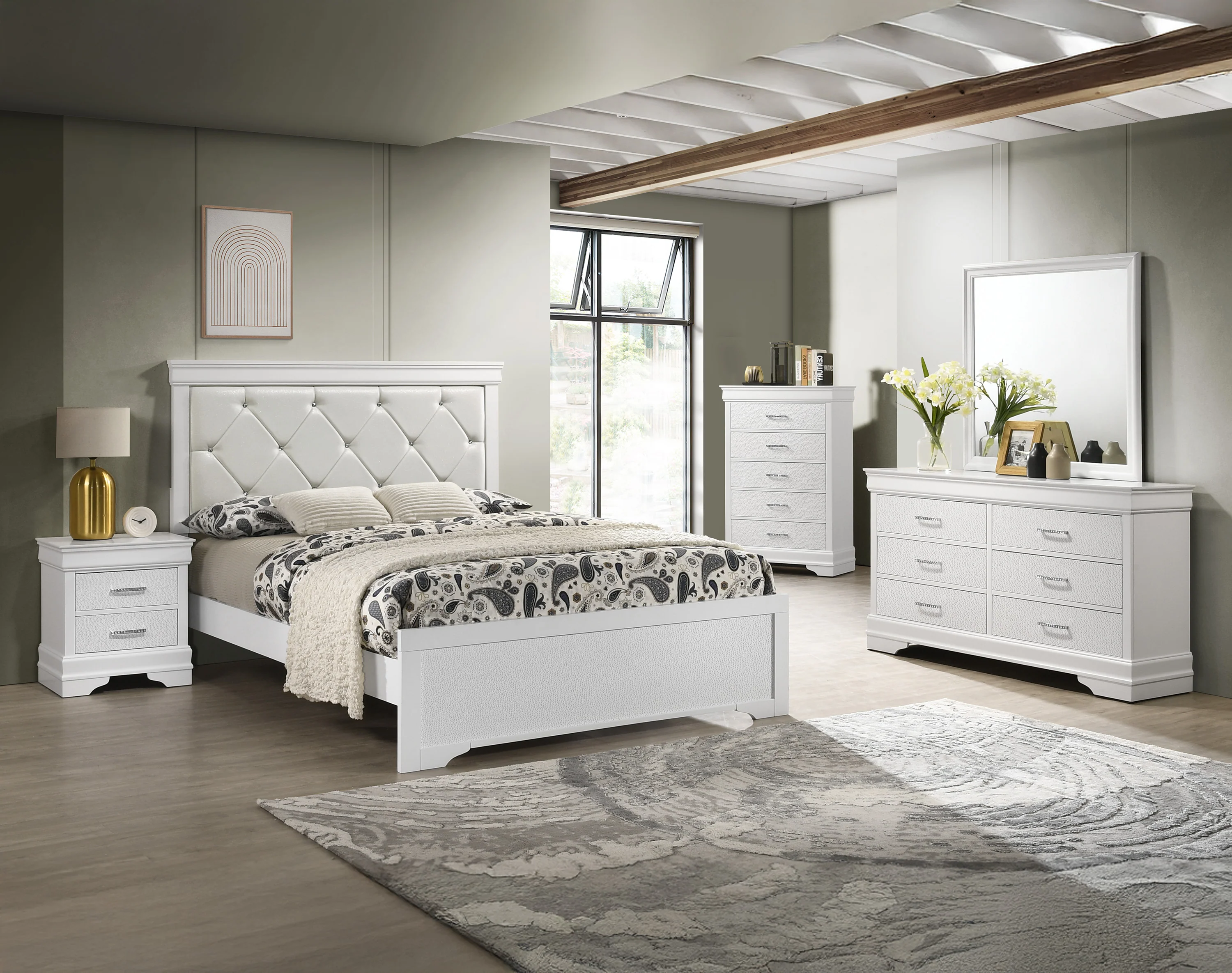 Amalia Dresser Mirror White