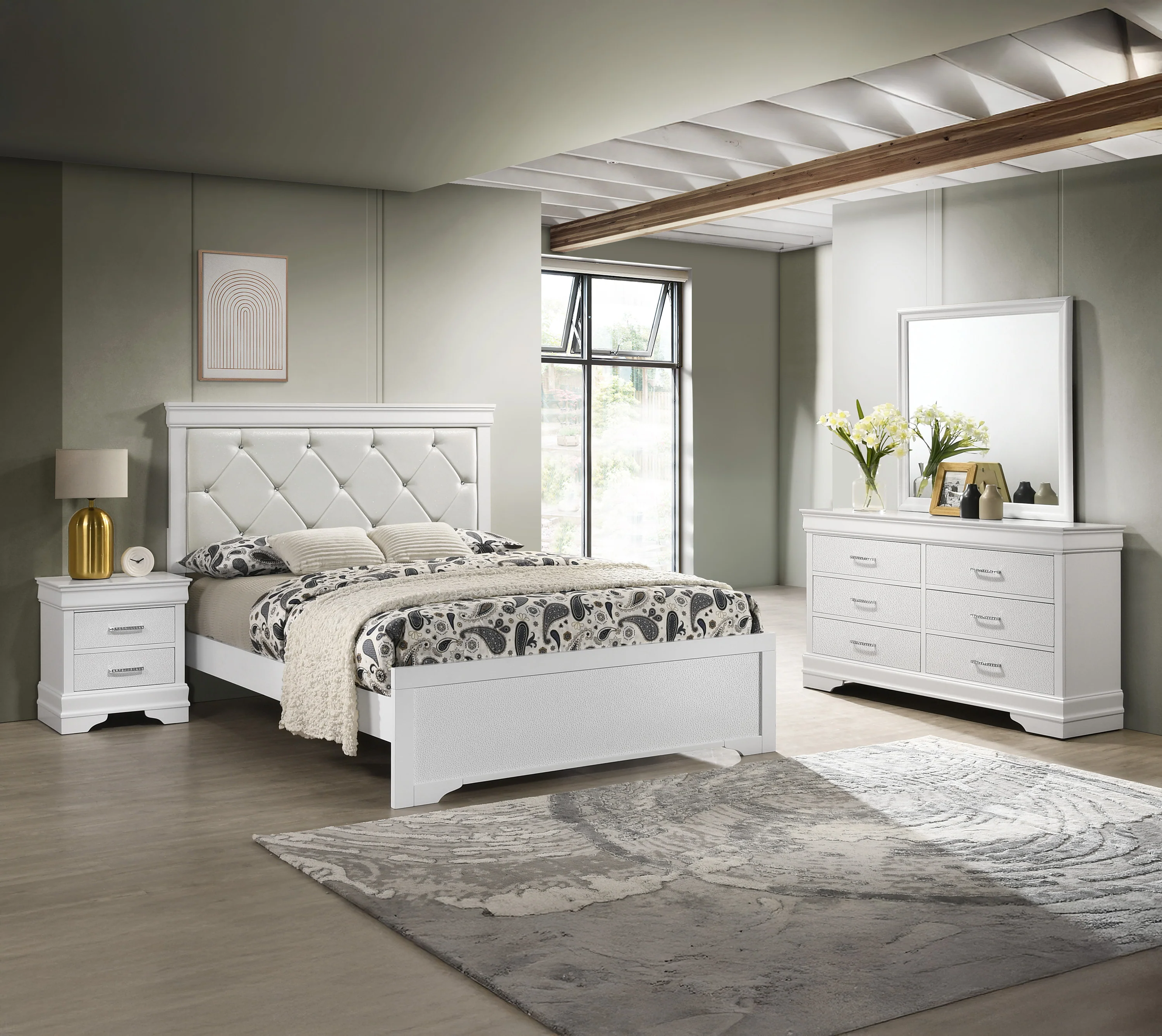 Amalia Dresser Mirror White