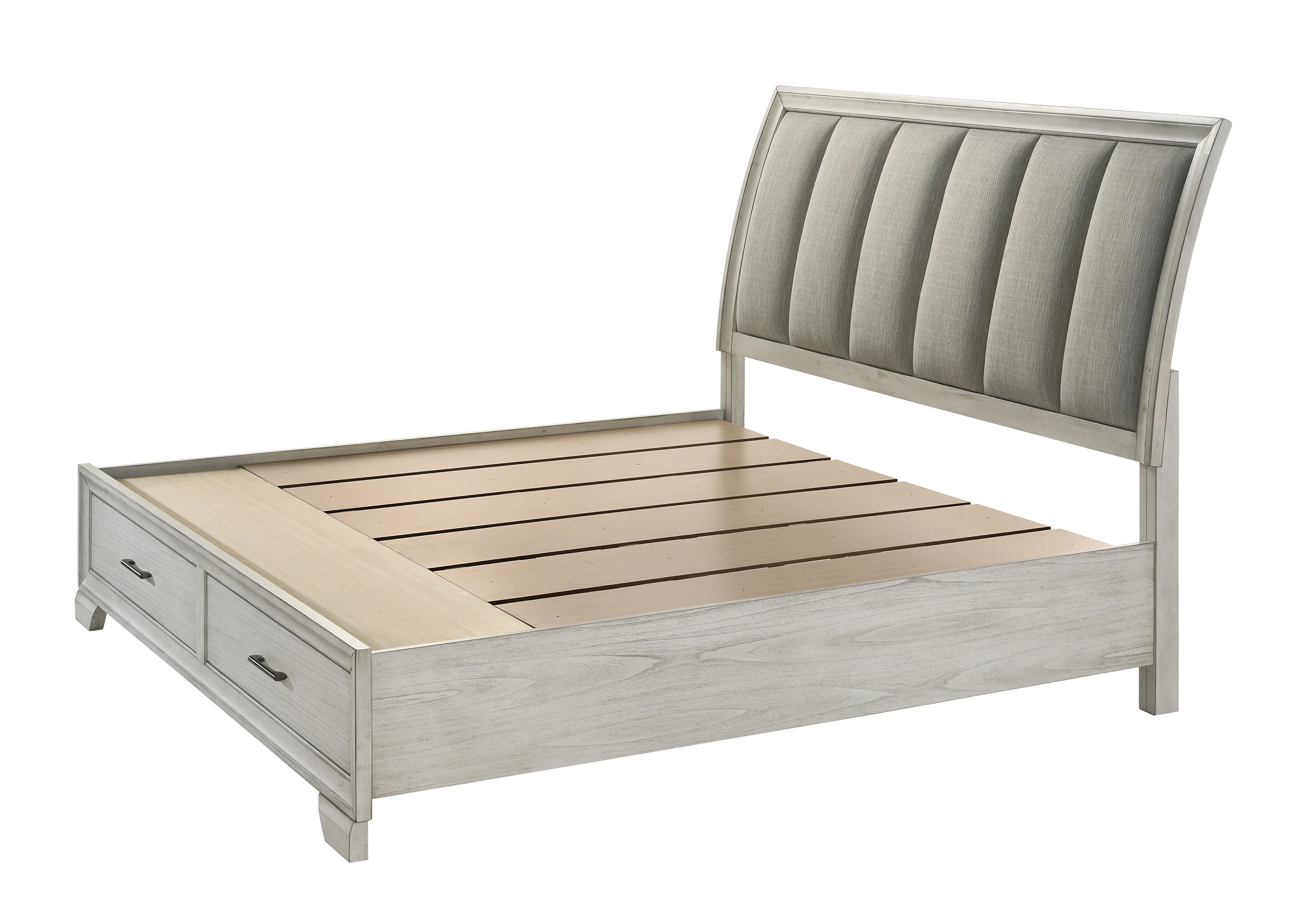 Jaymes Storage Bed White Mist