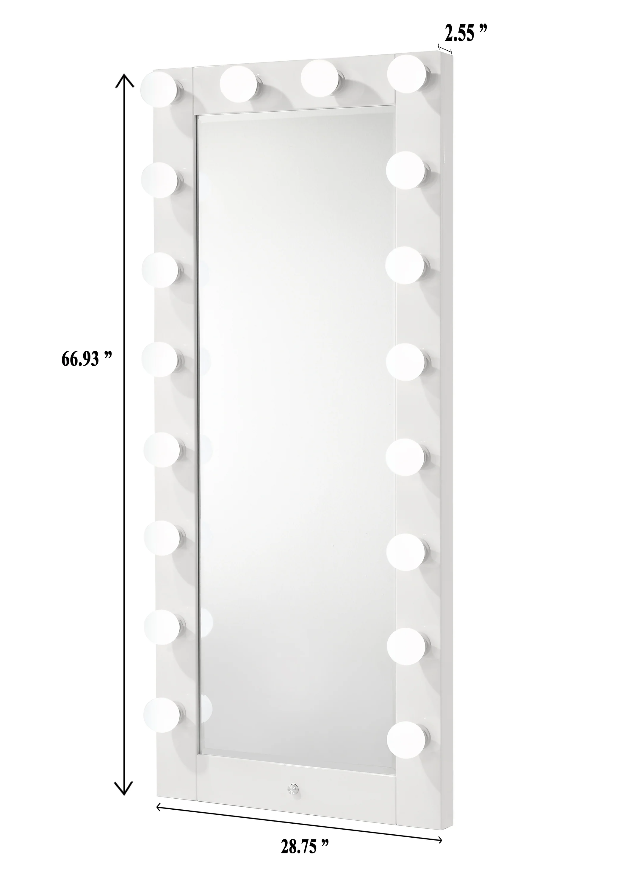 Luxo Tall Lighted Drawer Box Top
