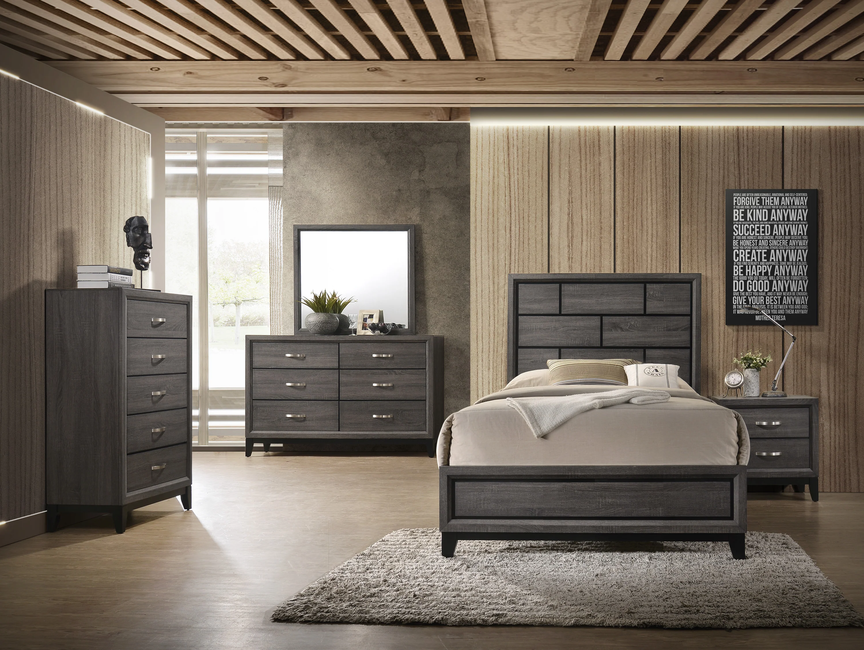 Akerson Bed Grey