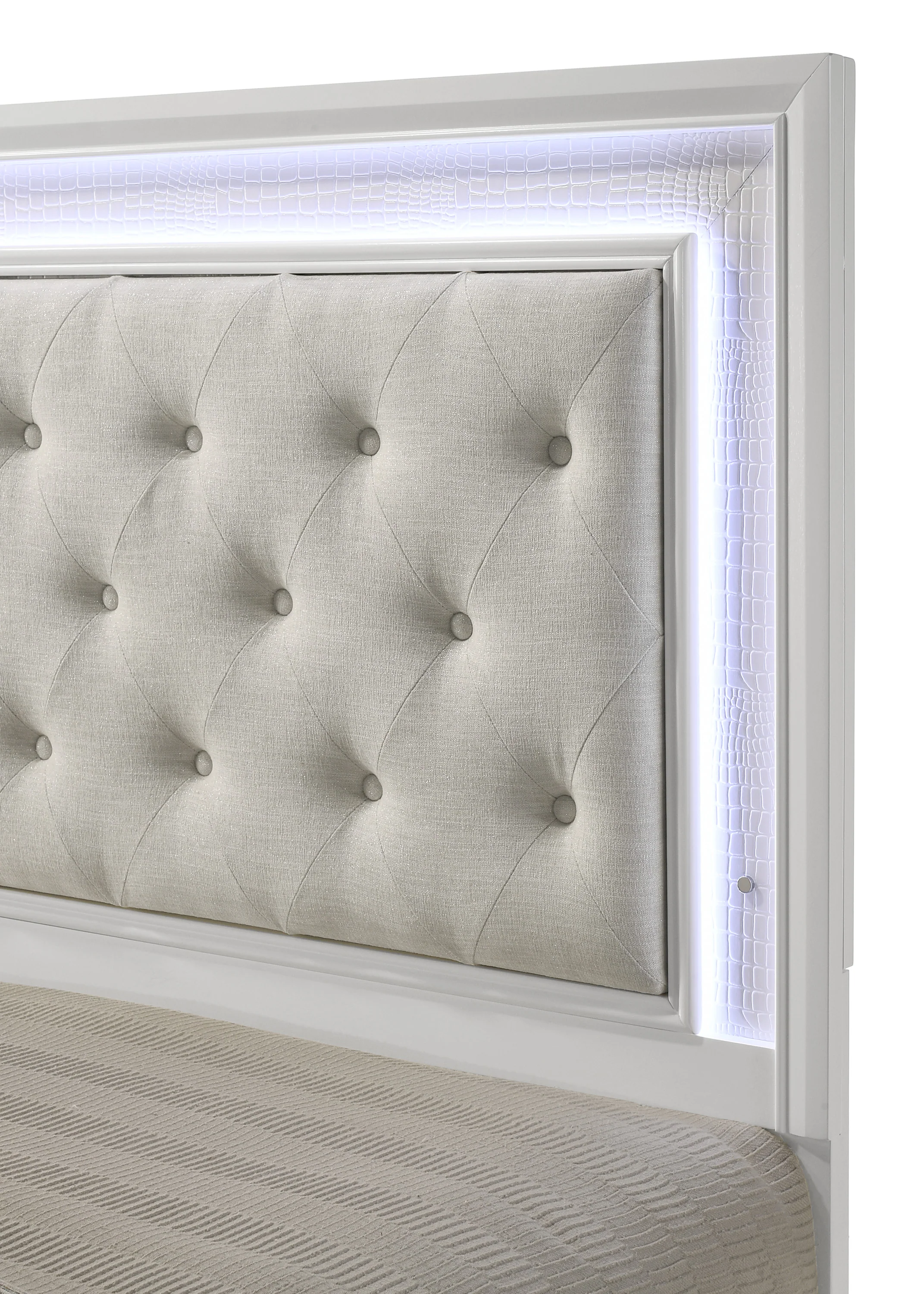 Lyssa Led Bed Frost/Oat