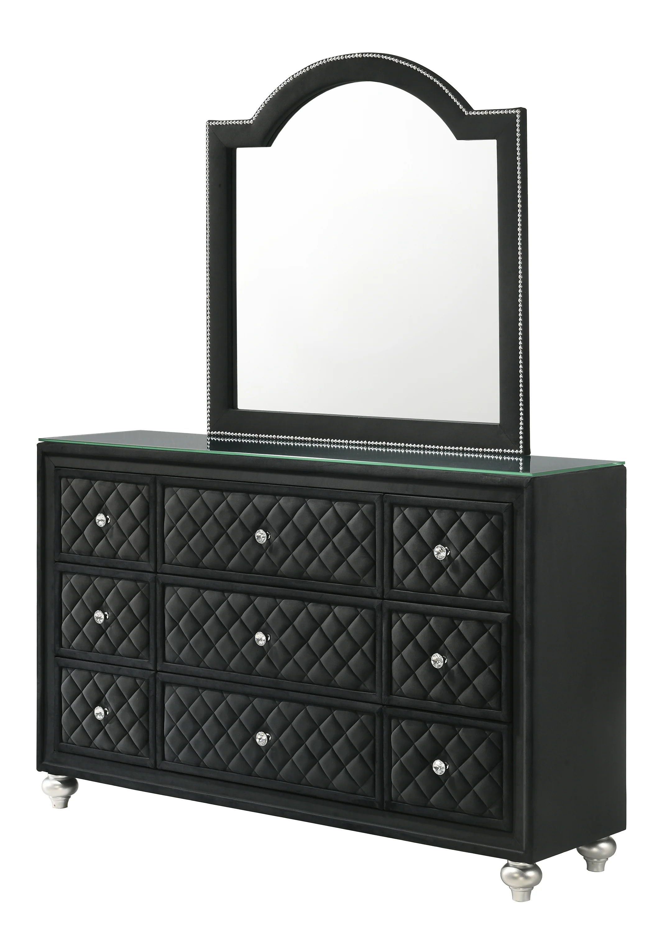 Cameo Dresser Mirror - Black