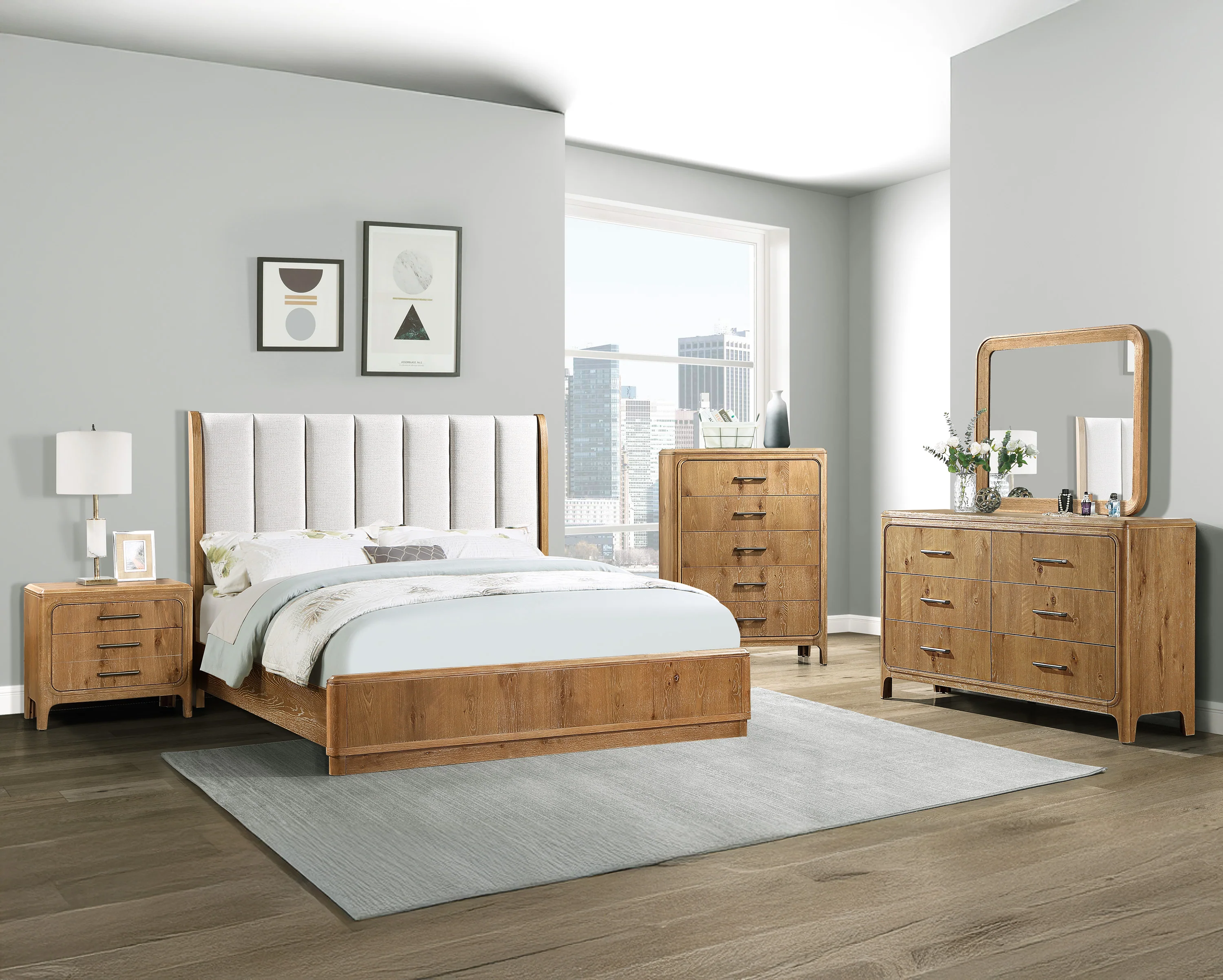Westcott Night Stand-Cerused Natural