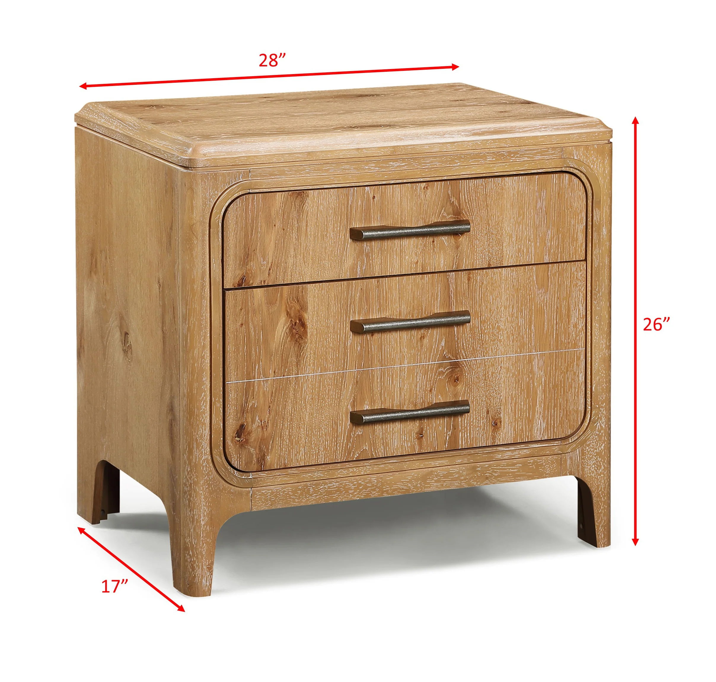 Westcott Night Stand-Cerused Natural